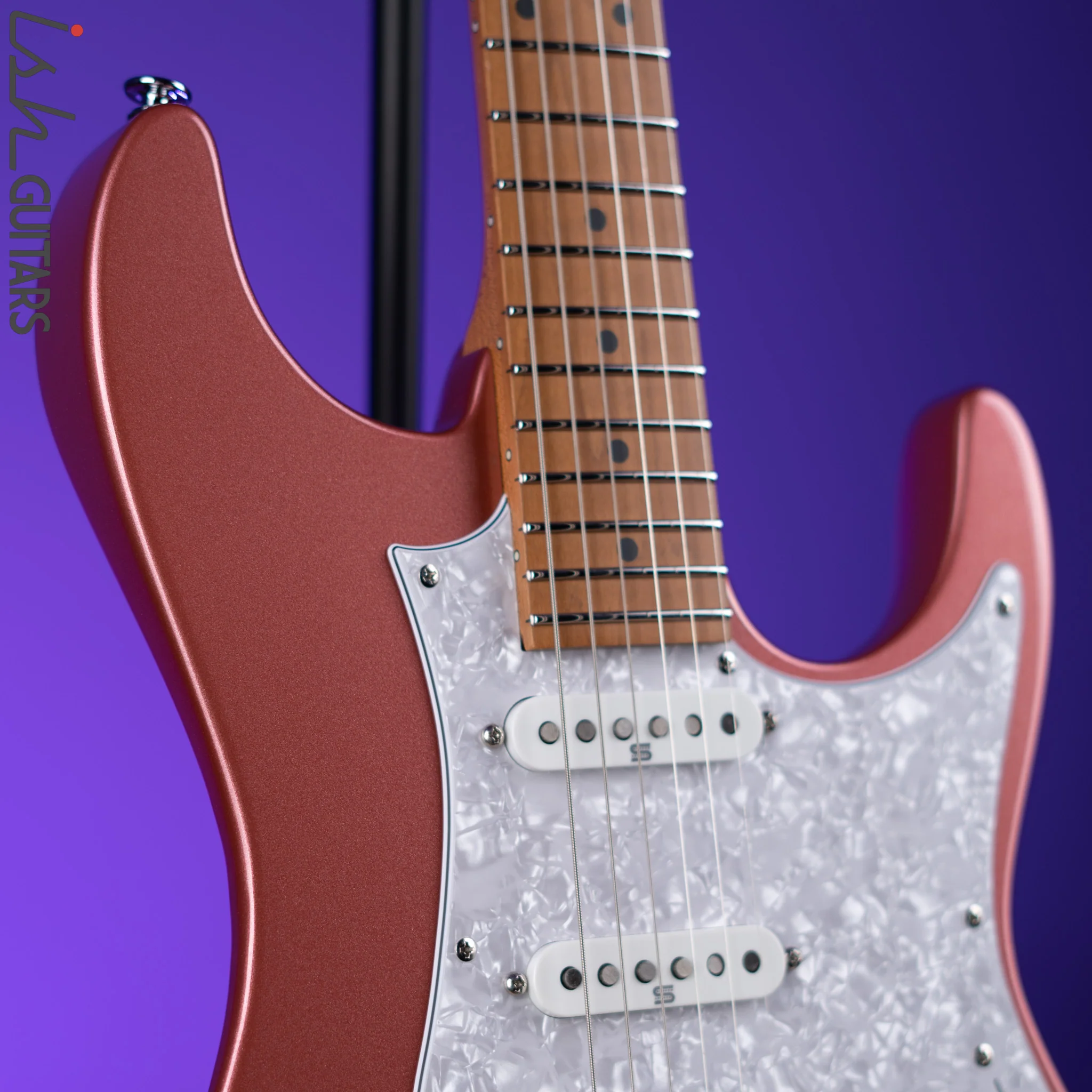 Ibanez Prestige AZ2204 Electric Guitar Hazy Rose Metallic - Image 3