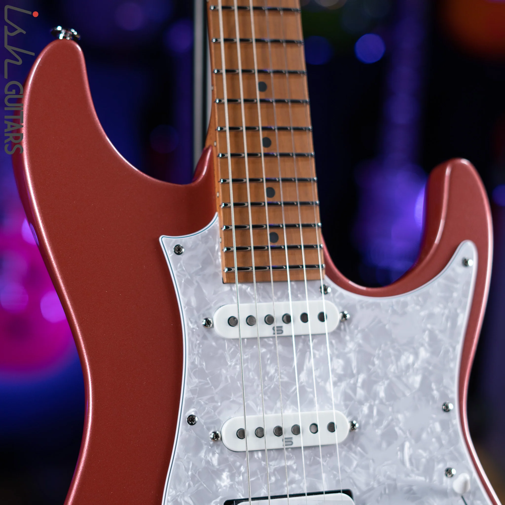 Ibanez Prestige AZ2204 Electric Guitar Hazy Rose Metallic Demo - Image 3