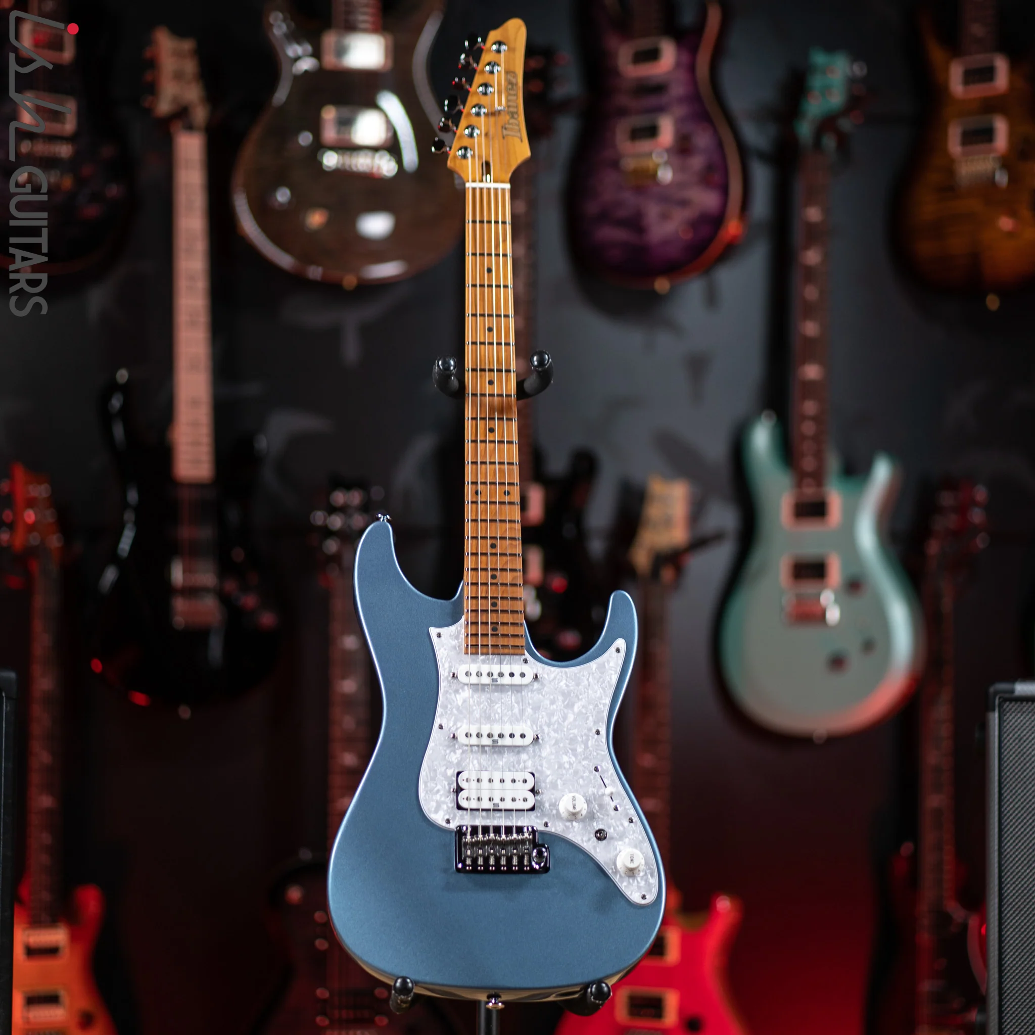Ibanez Prestige AZ2204 Electric Guitar Ice Blue Metallic - Image 2