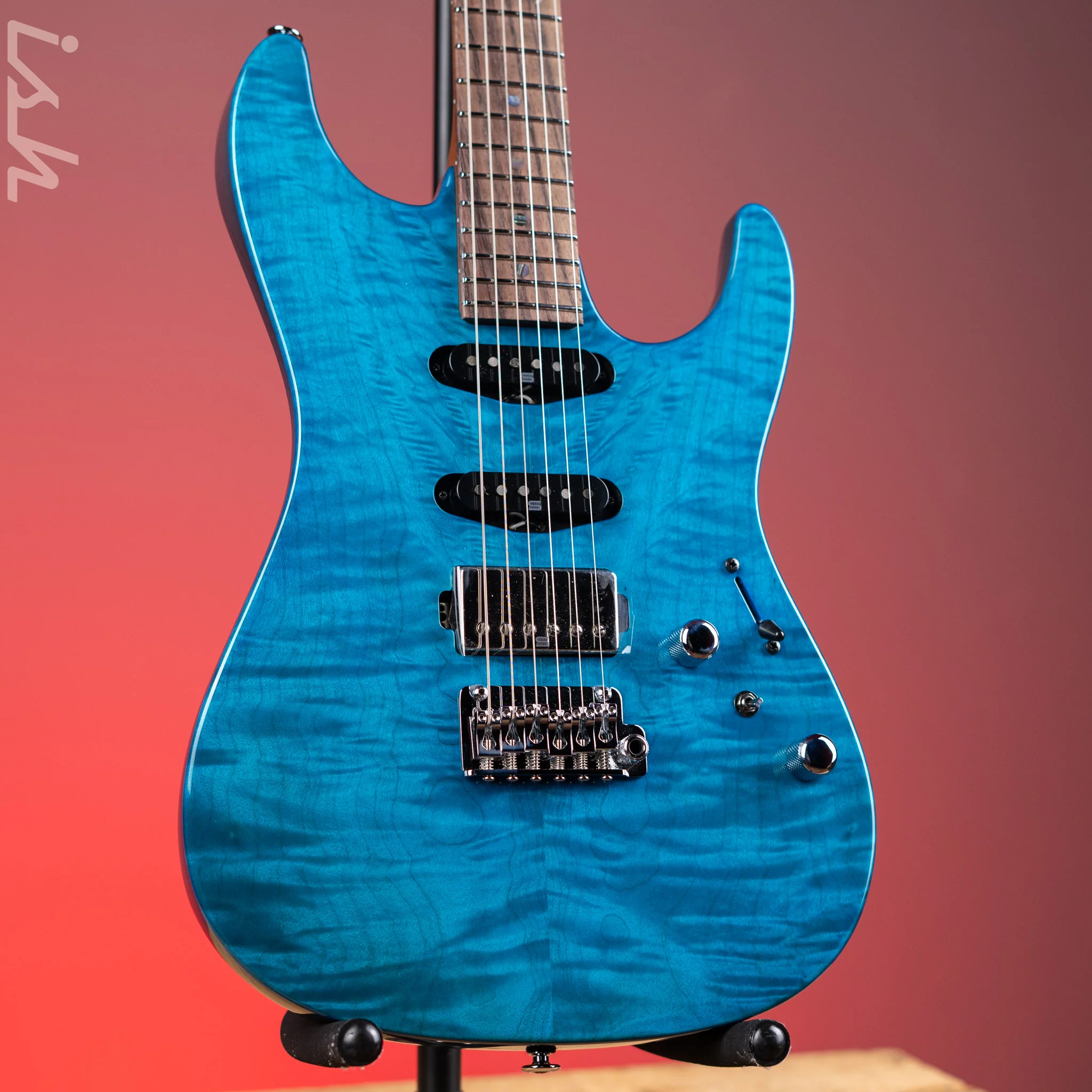 Ibanez Prestige MMN1 Martin Miller Signature Transparent Aqua Blue