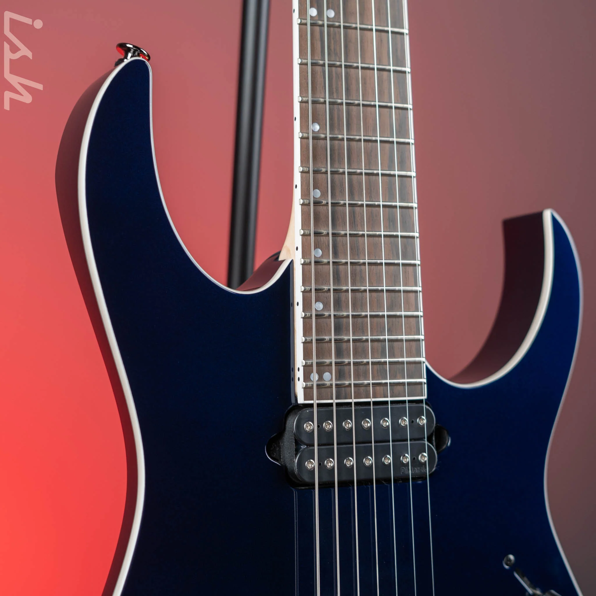 Ibanez Prestige RG2027XL 7-String Electric Guitar Deep Tide Blue - Image 3