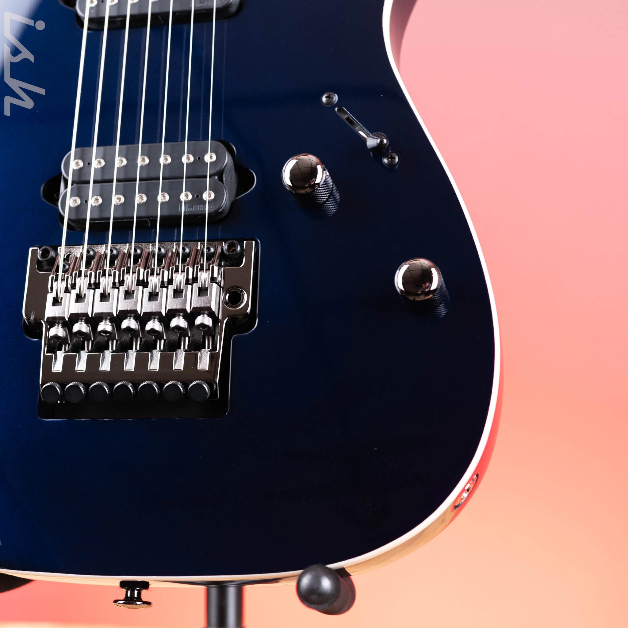 Ibanez Prestige RG2027XL 7-String Electric Guitar Deep Tide Blue - Image 4
