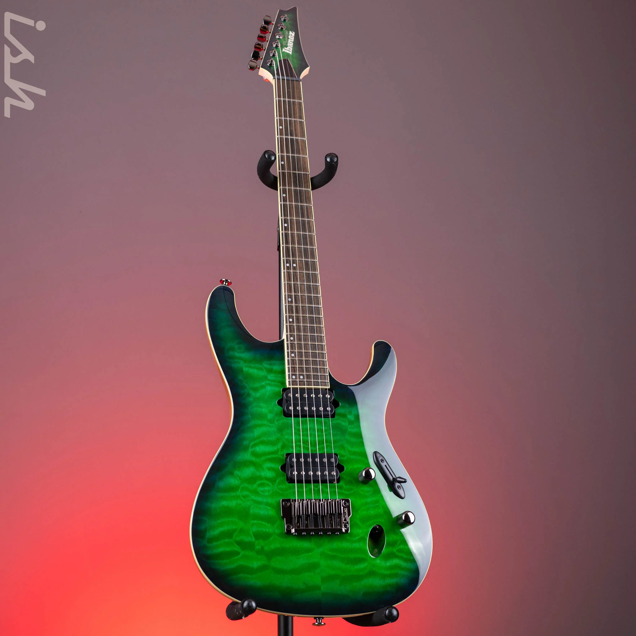 Ibanez Prestige S6521Q Electric Guitar Surreal Blue Burst - Image 2