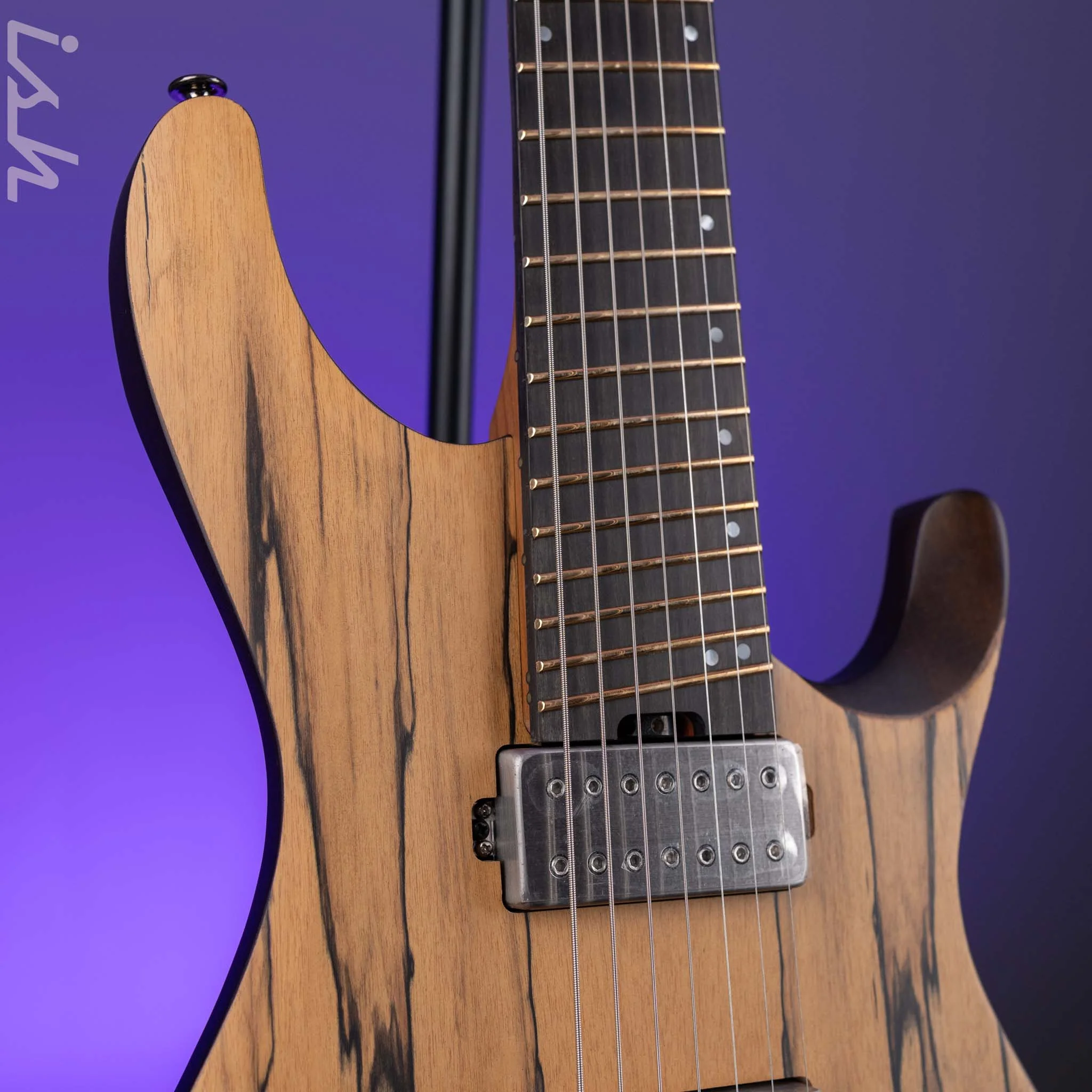 Ibanez QX527 7-string Electric Guitar Pale Moon Ebony - Image 3