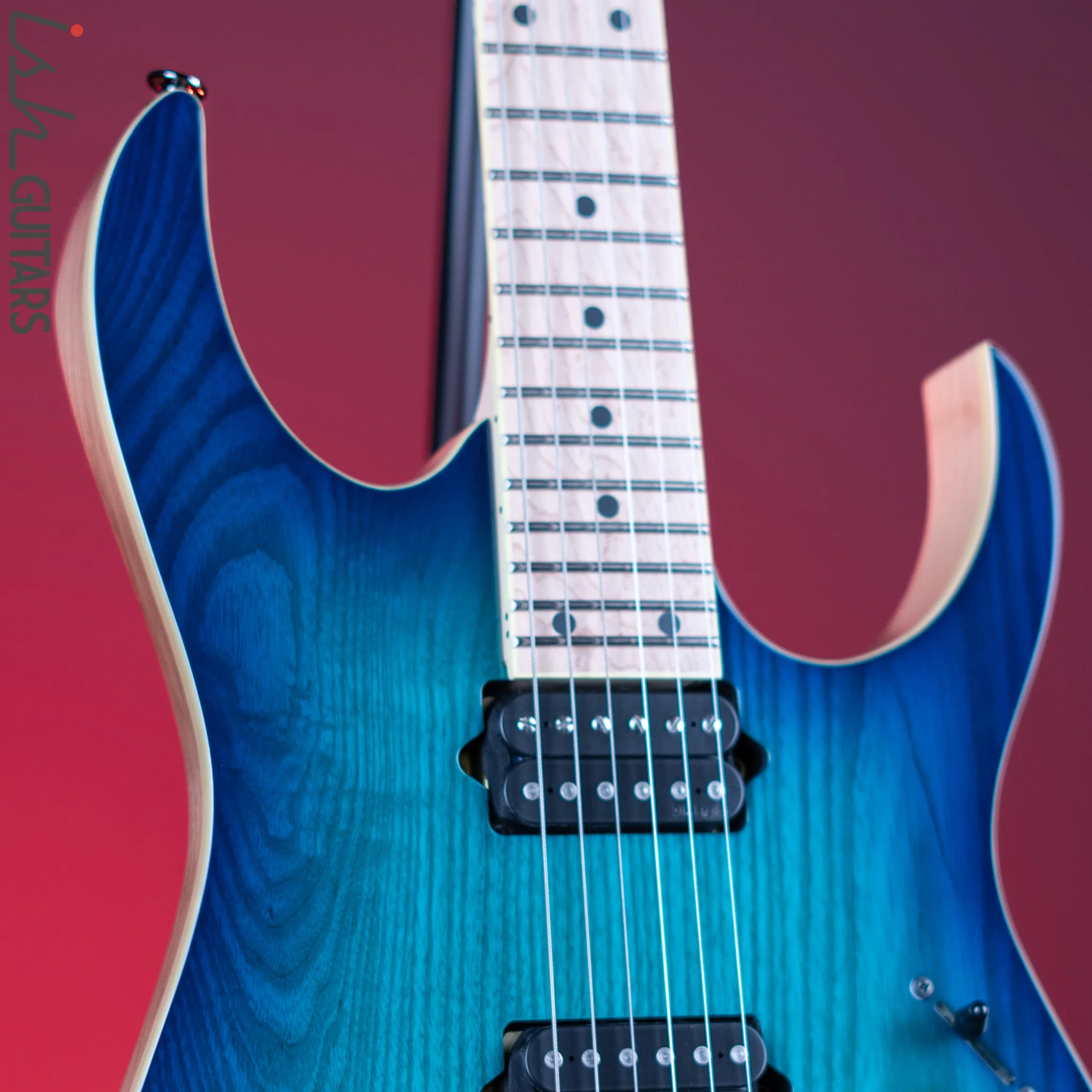 Ibanez RG652AHM Prestige Electric Guitar Nebula Green Burst - Image 3