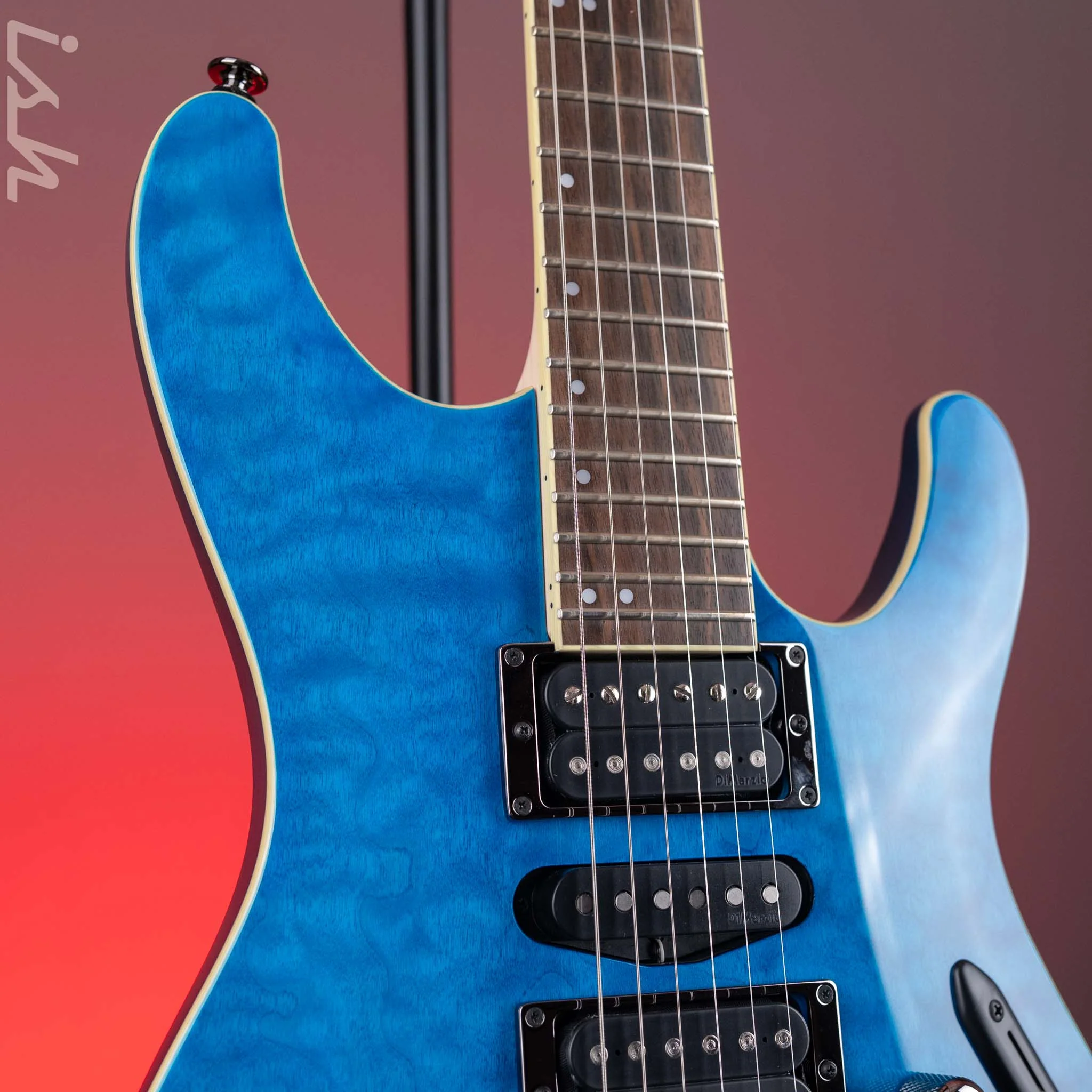 Ibanez S6570Q Prestige Electric Guitar Natural Blue - Image 3
