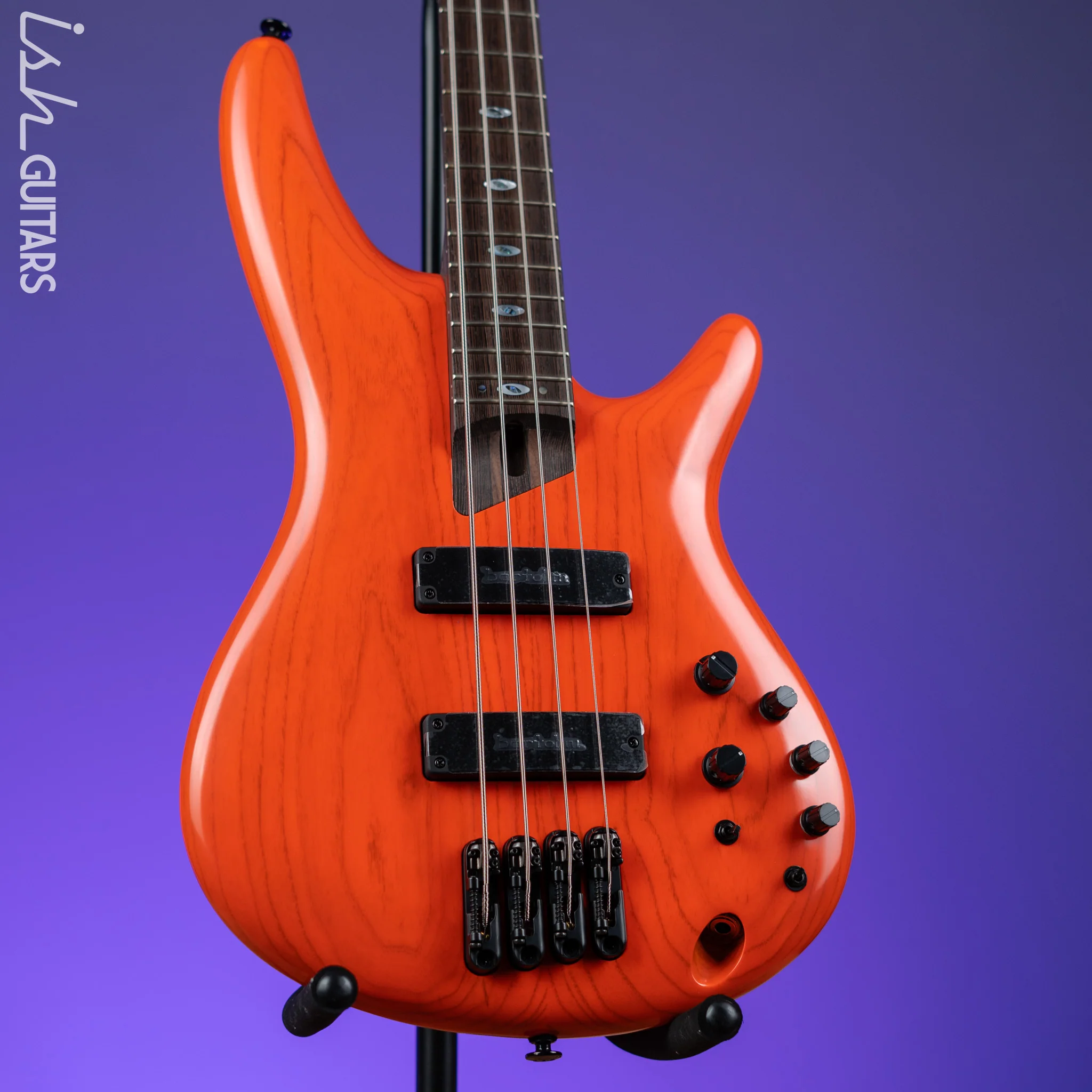 Ibanez SR4600 Prestige 4-String Bass Orange Solar Flare Low Gloss
