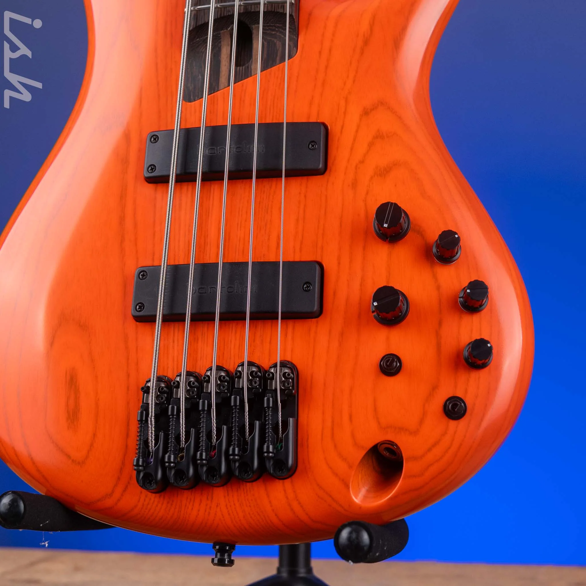 2022 Ibanez SR4605 Prestige 5-String Bass Orange Solar Flare - Image 4