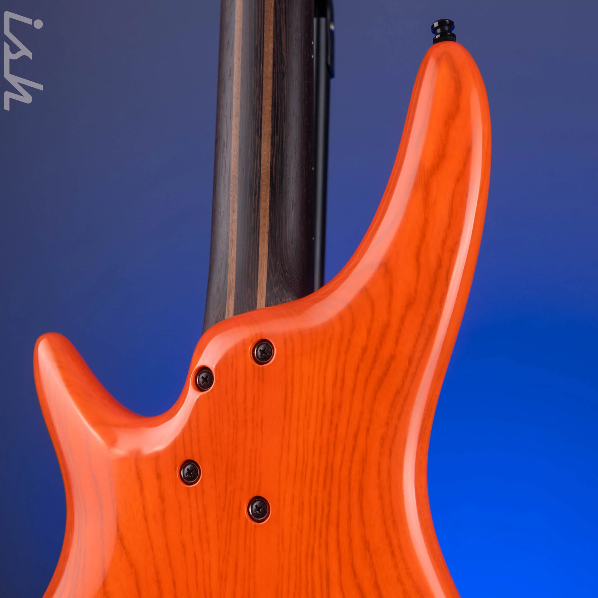 2022 Ibanez SR4605 Prestige 5-String Bass Orange Solar Flare - Image 8