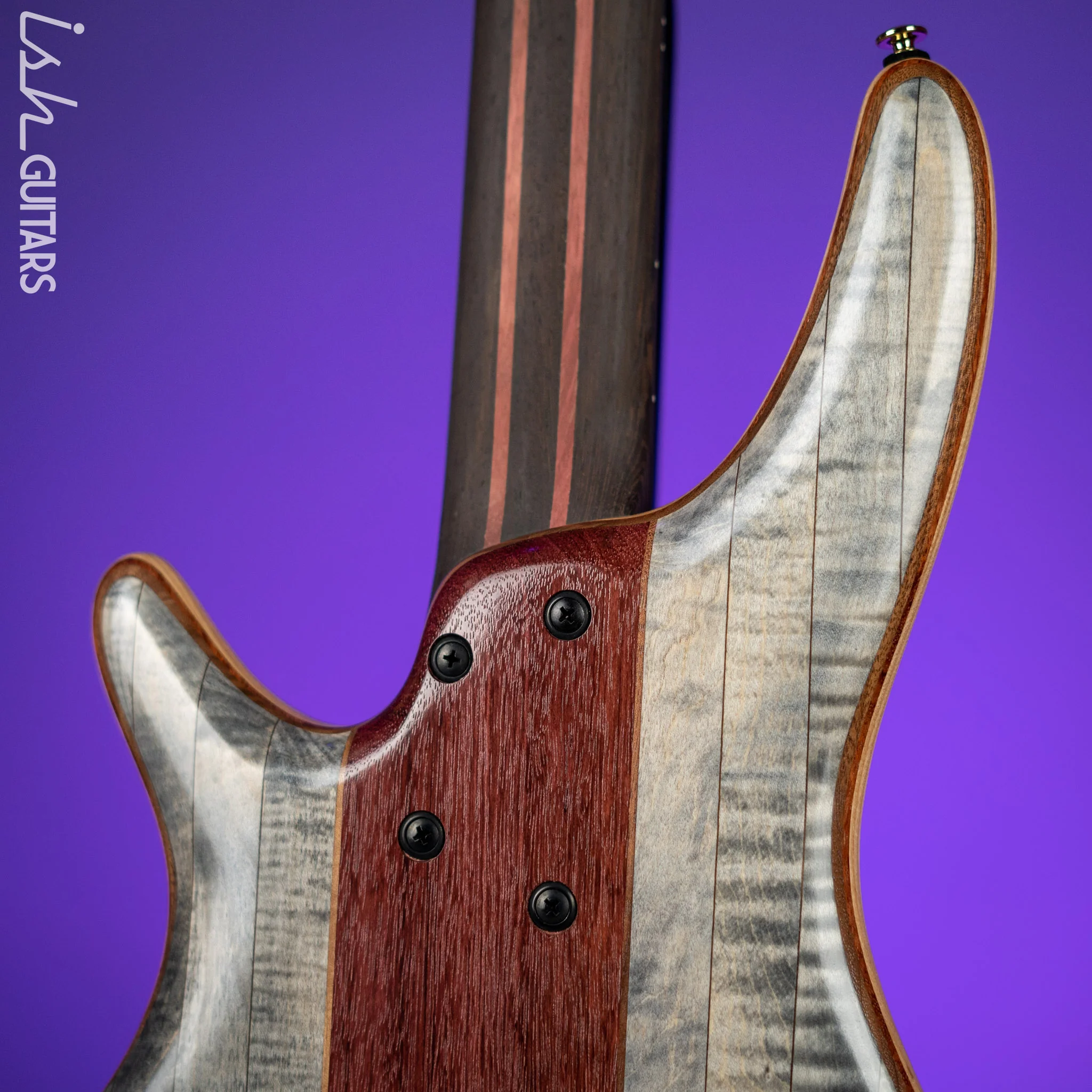 Ibanez SR5CMDX Premium 5-String Bass Black Ice Low Gloss Demo - Image 9