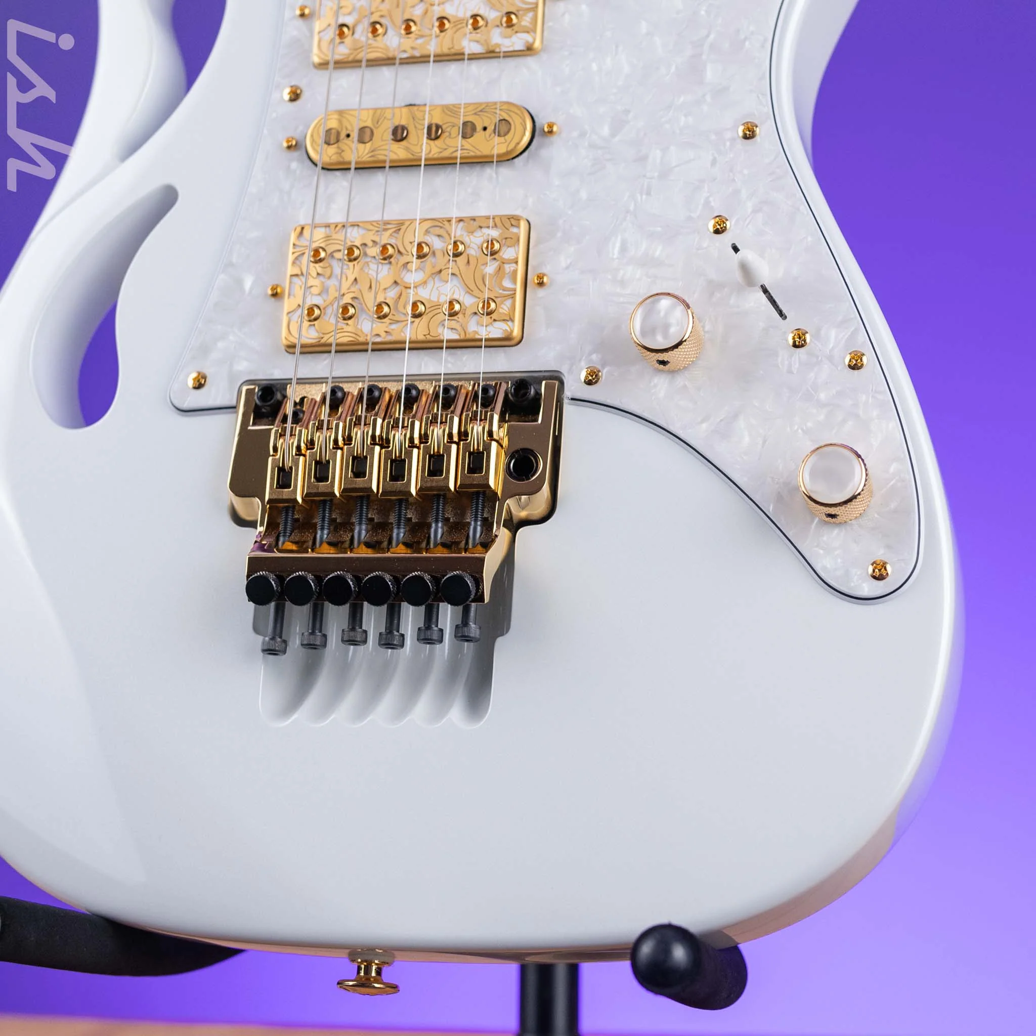 Ibanez Steve Vai Signature PIA3761 Stallion White Demo - Image 4