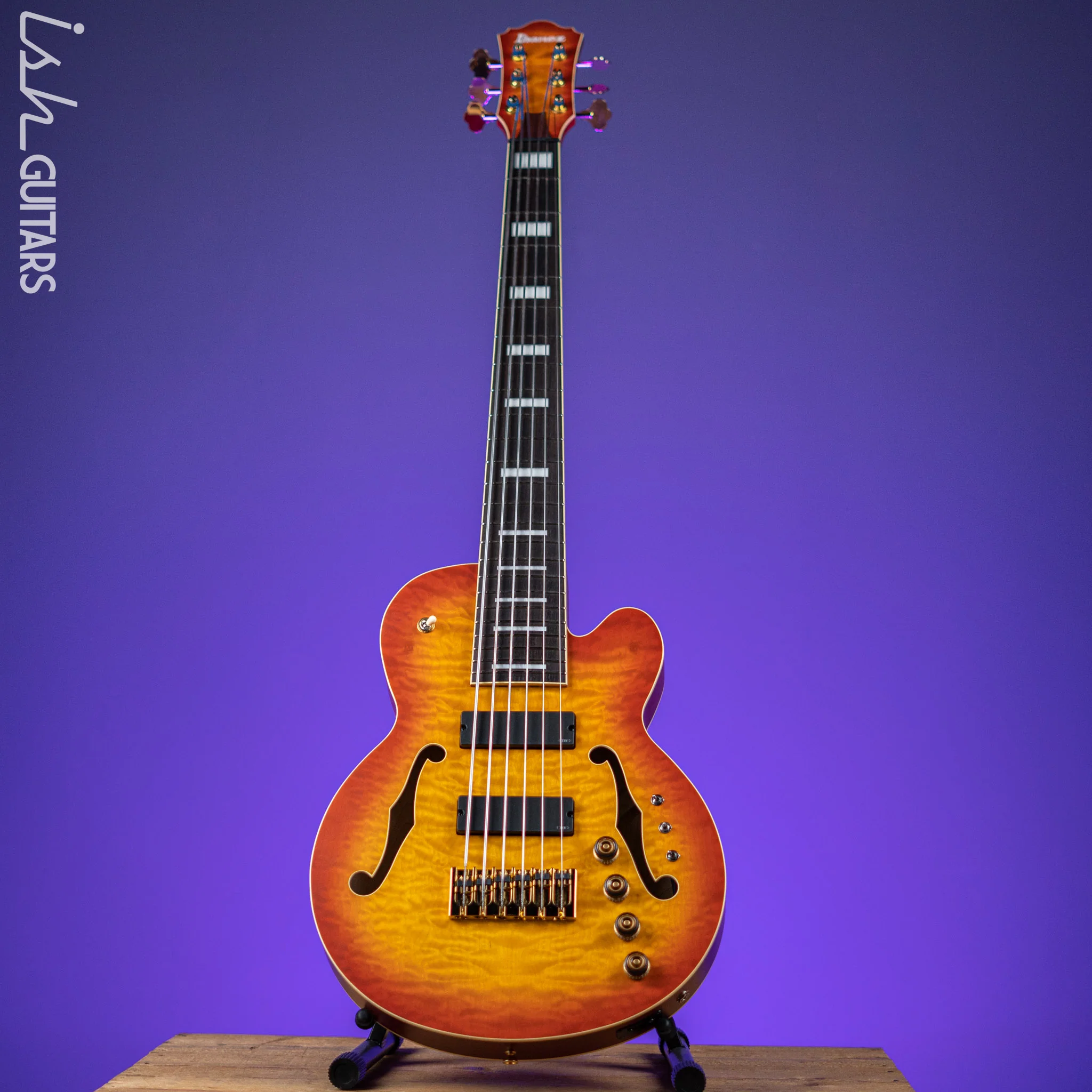 Ibanez TCB1006 Thundercat Signature 6-String Bass Autumn Leaf Burst Matte - Image 2