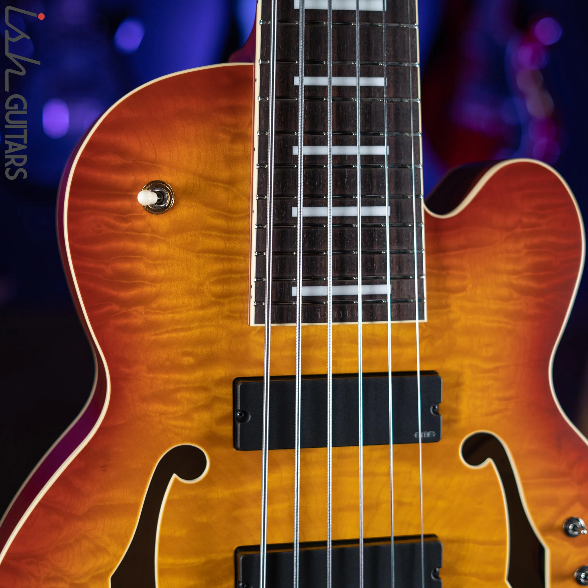 Ibanez TCB1006 Thundercat Signature 6-String Bass Autumn Leaf Burst Matte - Image 3
