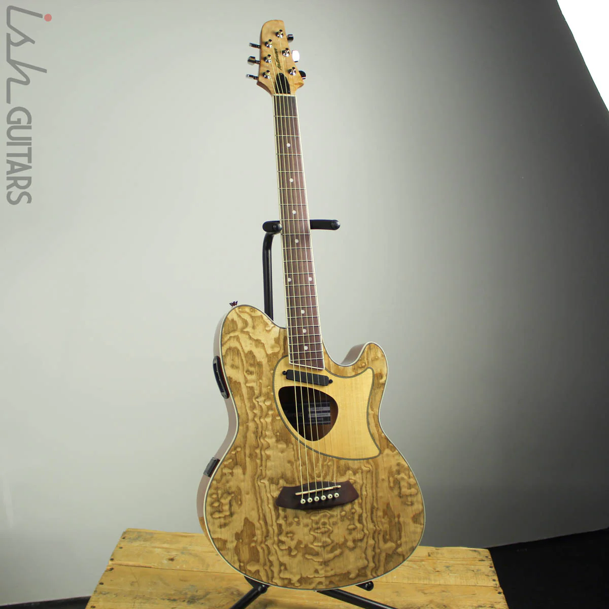 Ibanez TCM50NT Talman Acoustic Electric Guitar Figured Ash - Image 2