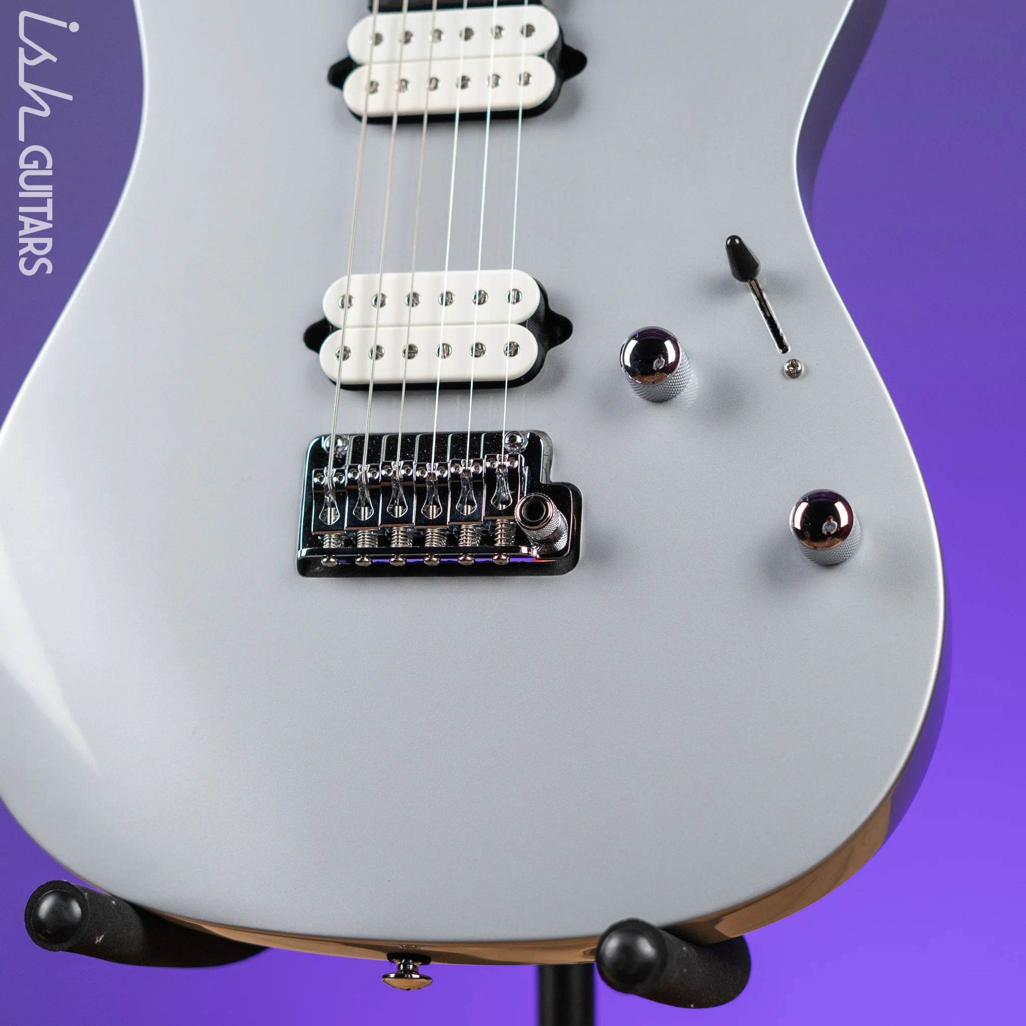 Ibanez TOD10 Tim Henson Signature Electric Guitar Classic Silver - Image 4