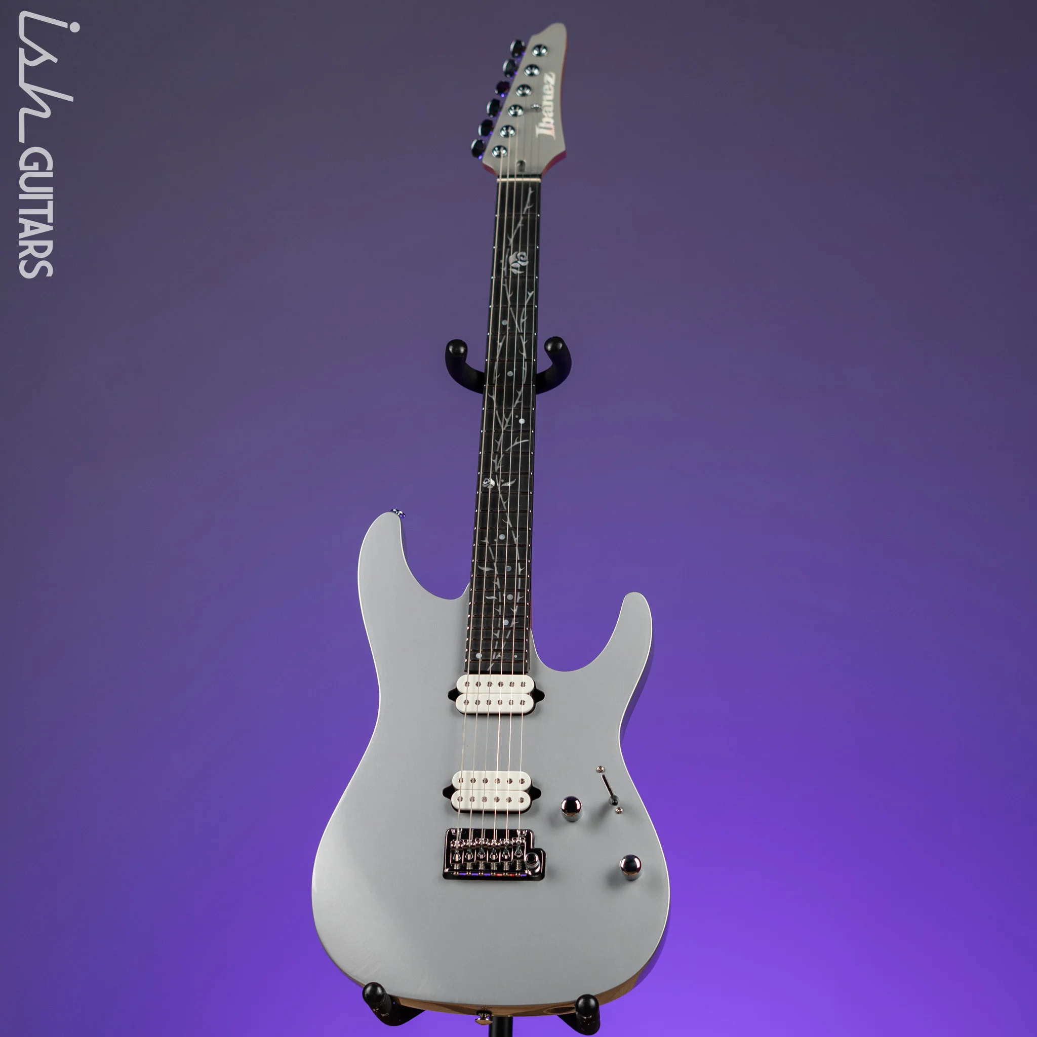 Ibanez TOD10 Tim Henson Signature Electric Guitar Classic Silver Demo - Image 2