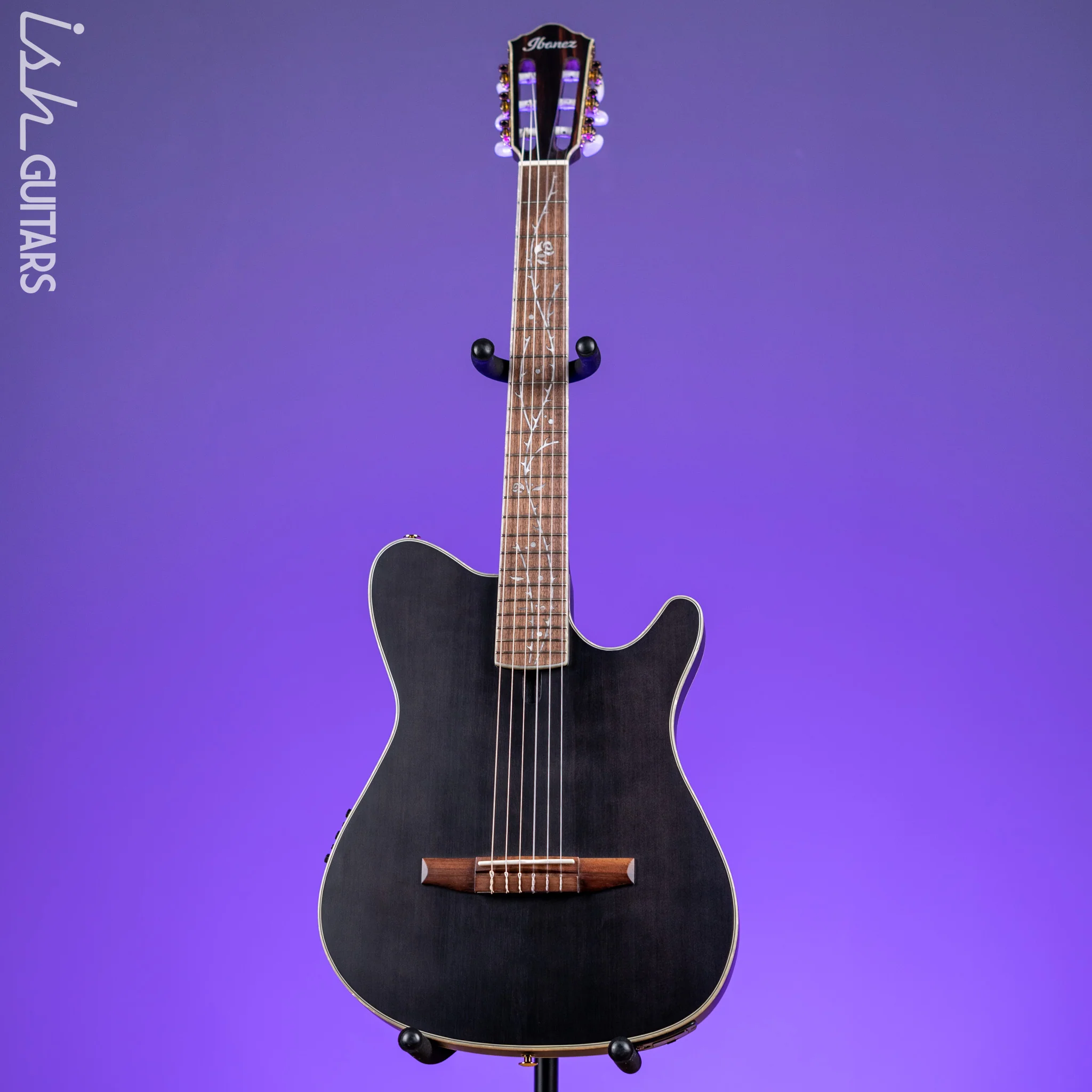 Ibanez TOD10N Tim Henson Signature Nylon Acoustic-Electric Guitar Transparent Black Flat - Image 2
