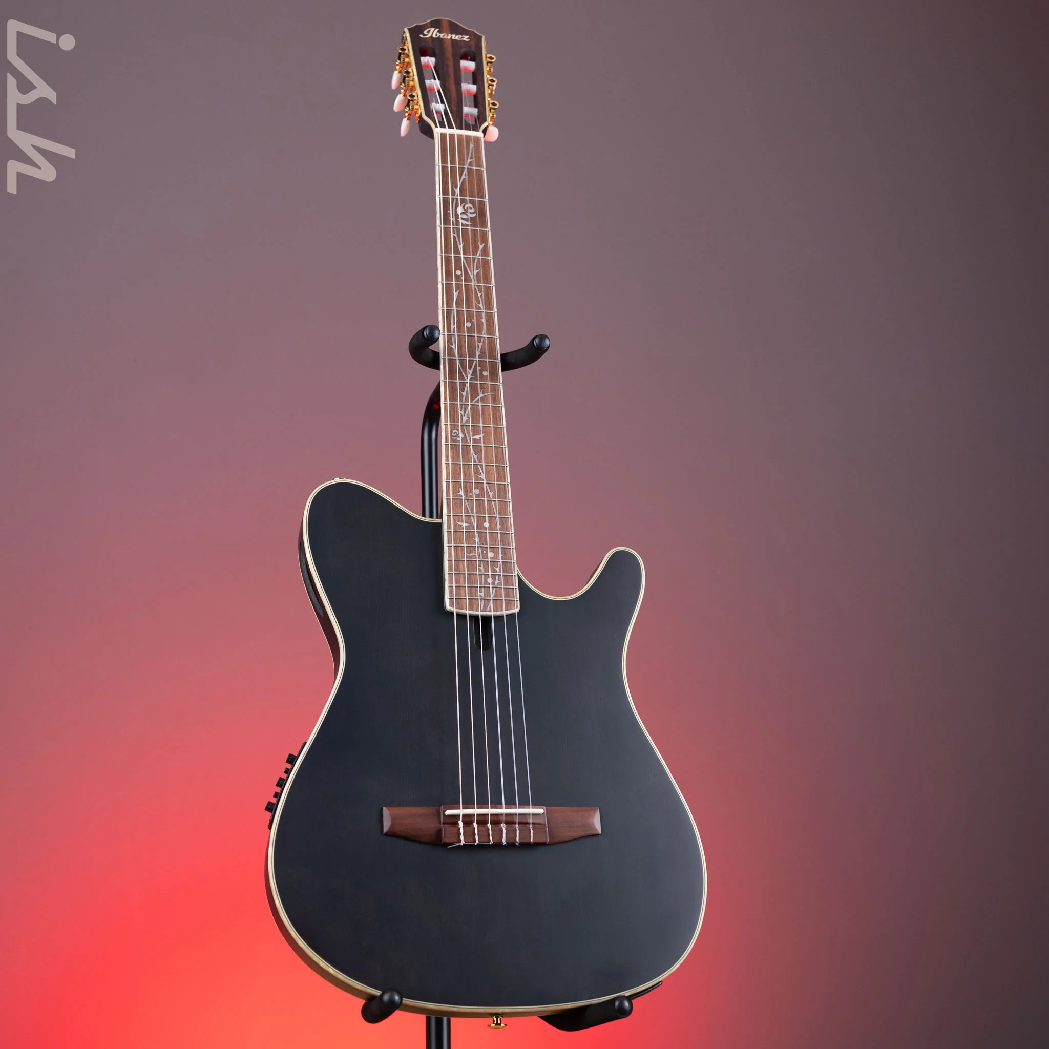 Ibanez TOD10N Tim Henson Signature Nylon Acoustic-Electric Guitar Transparent Black Flat Demo - Image 2