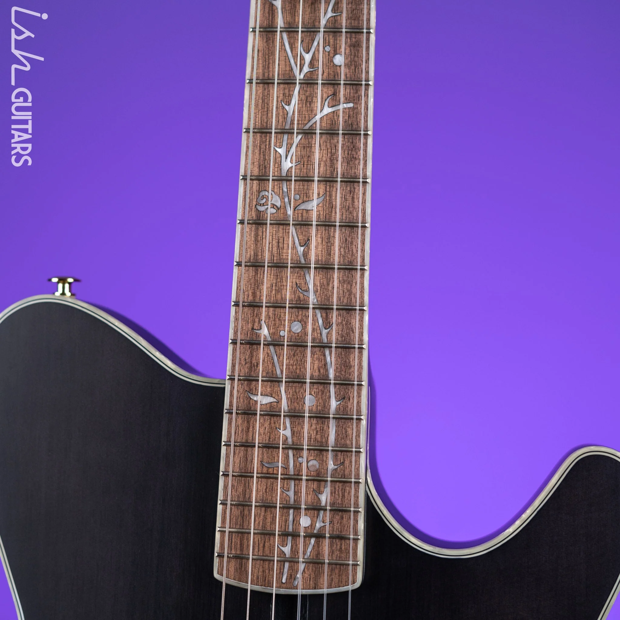 Ibanez TOD10N Tim Henson Signature Nylon Acoustic-Electric Guitar Transparent Black Flat - Image 6