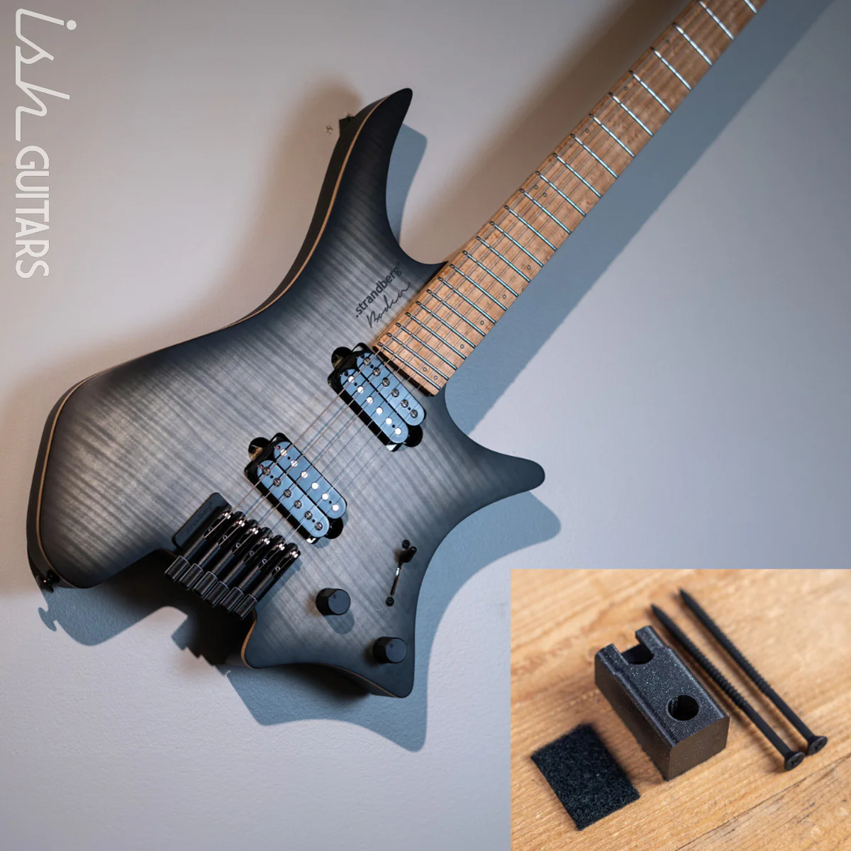 Inverg Discreet Wall Guitar Mounts for Strandberg Guitars