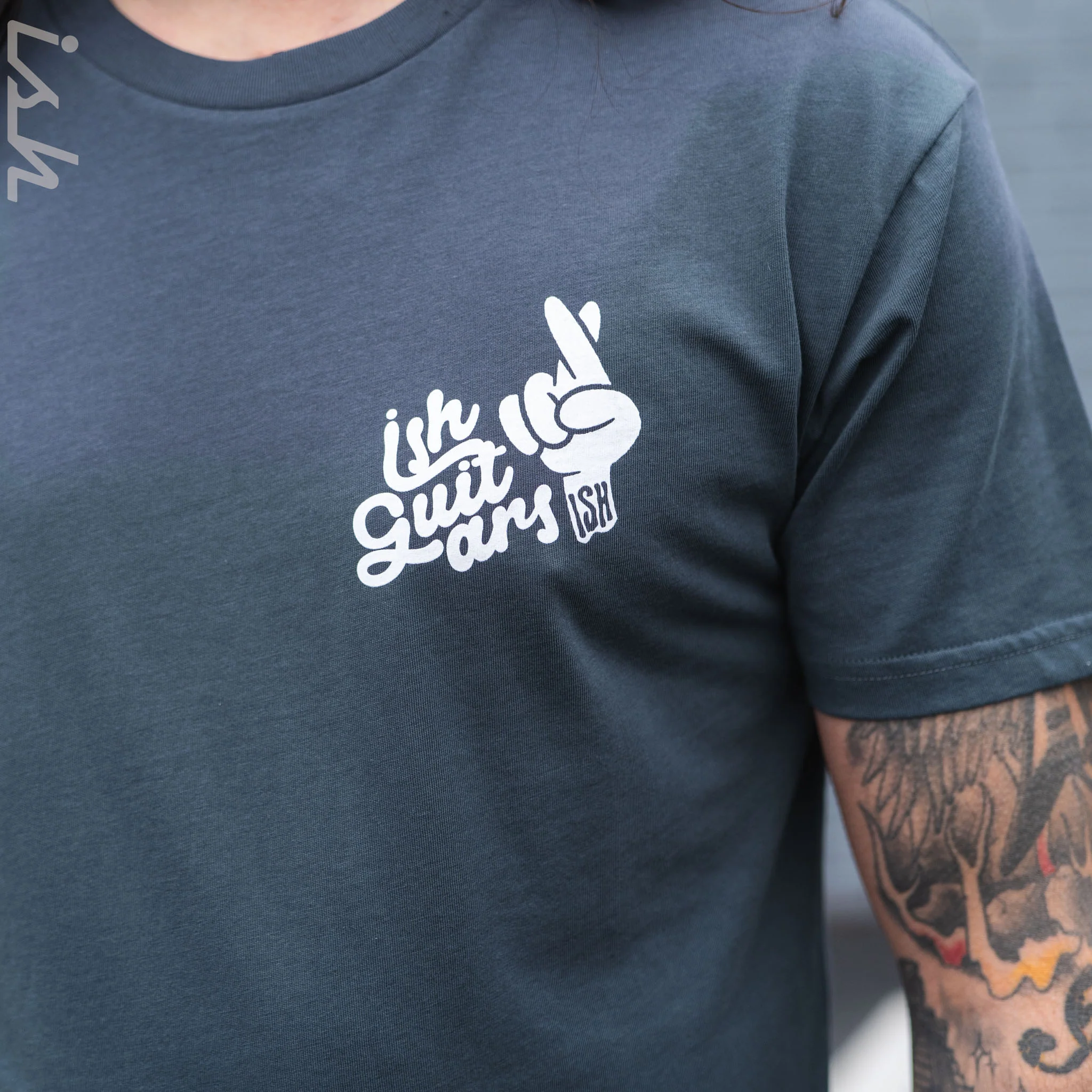 Ish T-Shirt Comic Skull Petrol Blue - Image 4