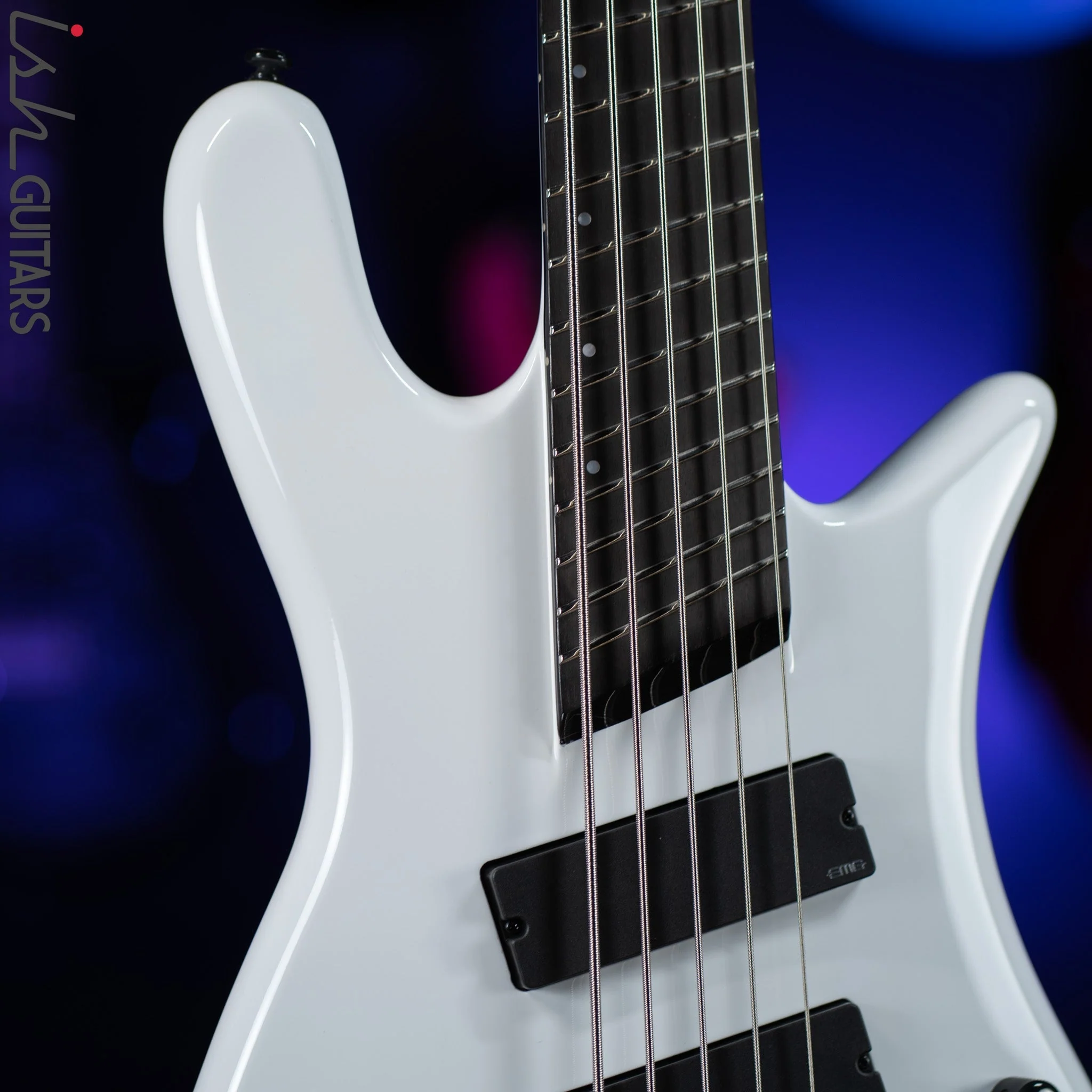 Ish X Spector NS Dimension 5 String EMG Darkglass White Gloss DEMO - Image 2