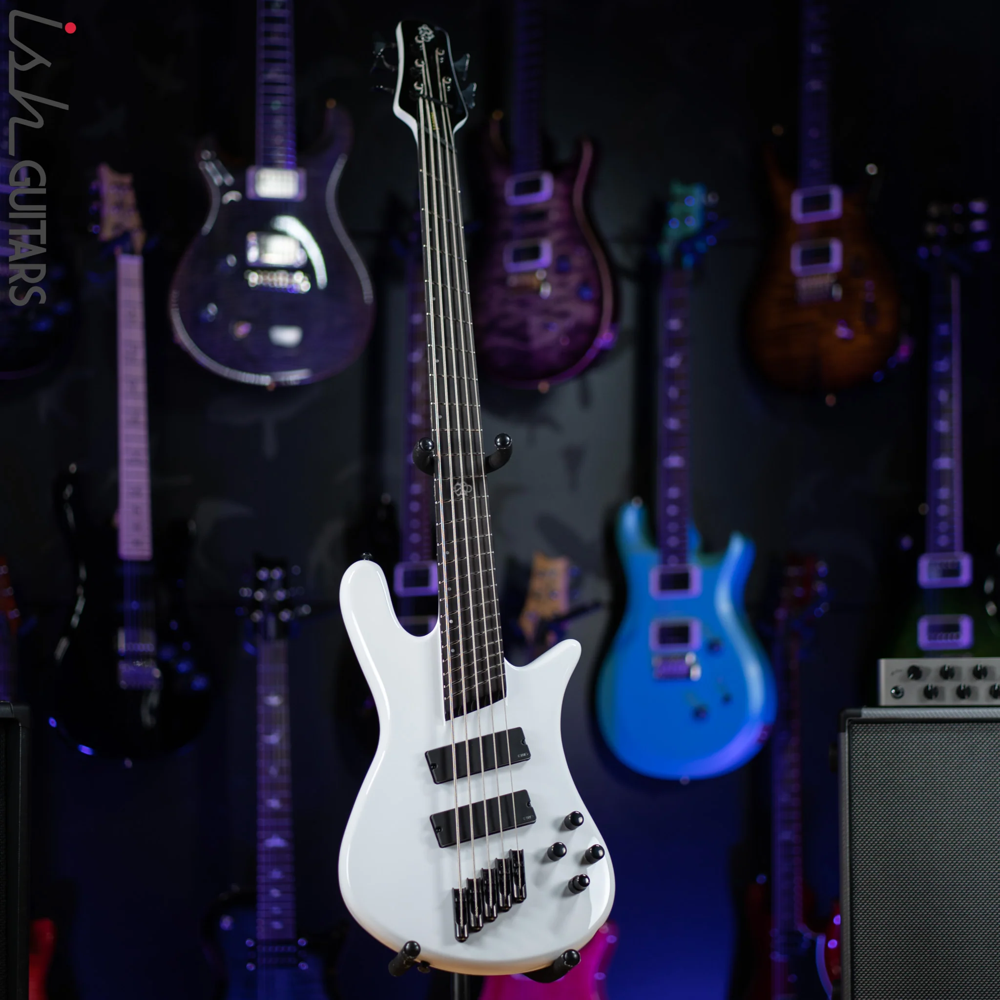 Ish X Spector NS Dimension 5 String EMG Darkglass White Gloss DEMO - Image 2