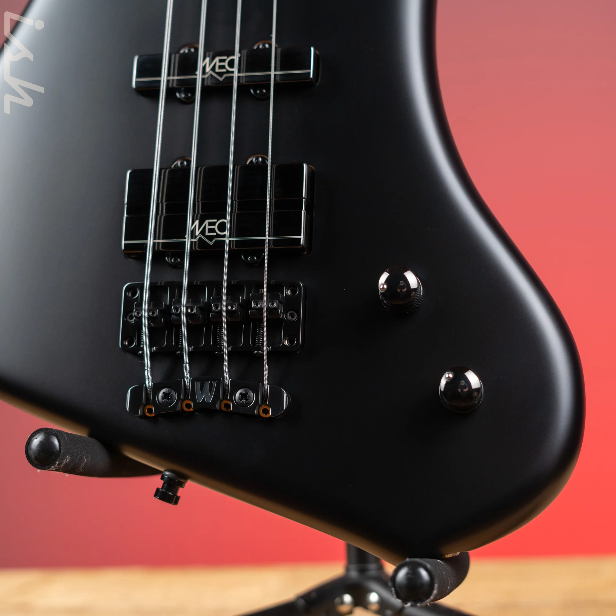 Ish x Warwick Dolphin SN TCS Custom Shop Endangered Species 4-String Bass Black Satin Ebony Fretboard - Image 4