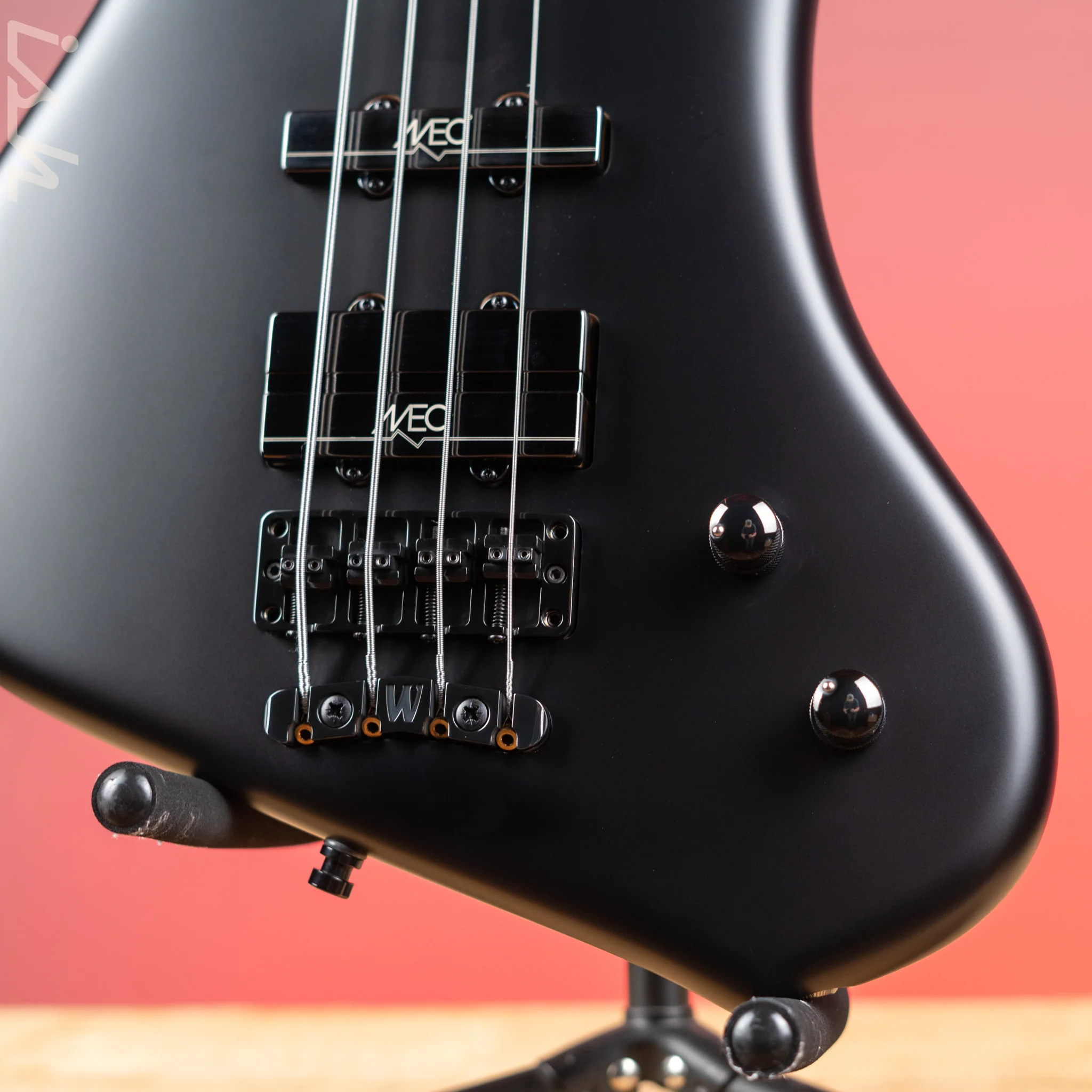 Ish x Warwick Dolphin SN TCS Custom Shop Endangered Species 4-String Bass Black Satin Ebony Fretboard - Image 5