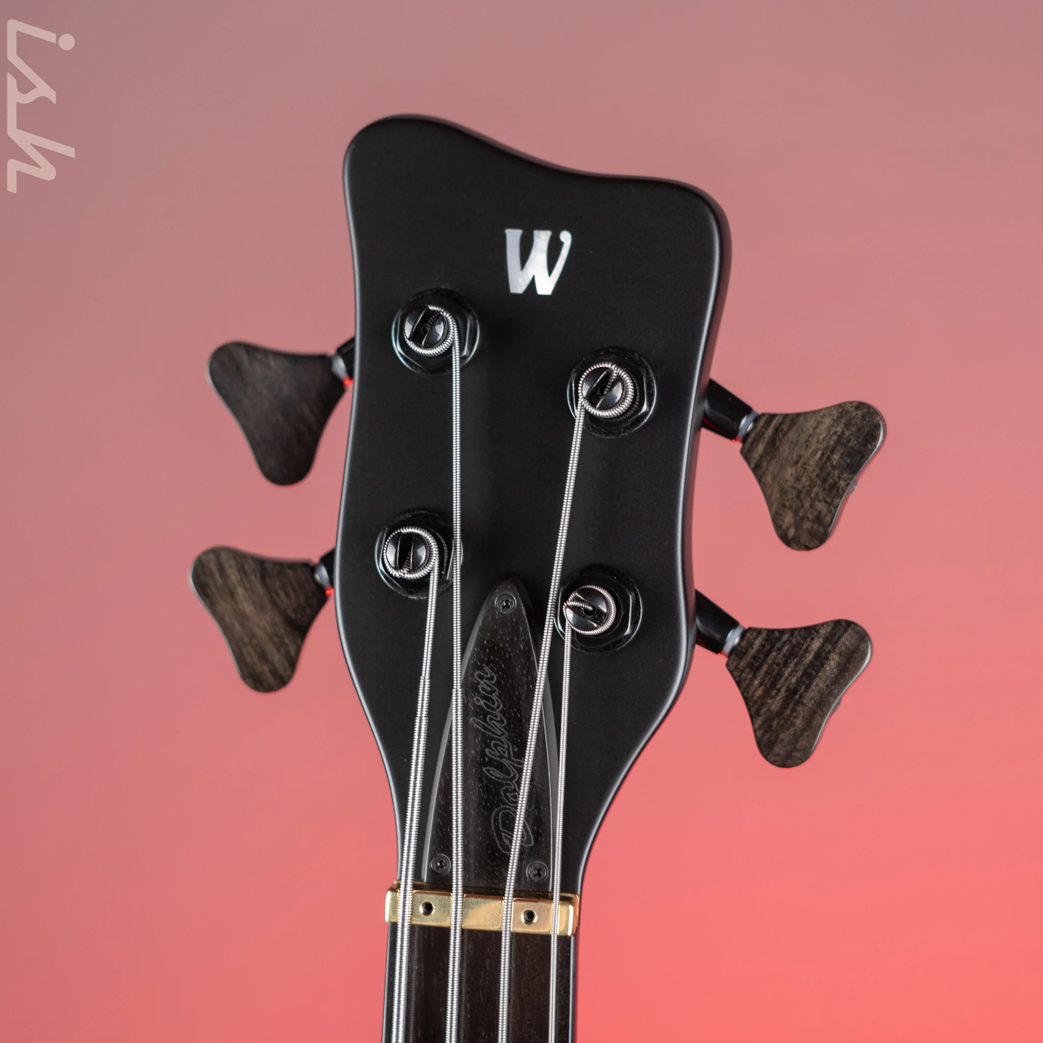 Ish x Warwick Dolphin SN TCS Custom Shop Endangered Species 4-String Bass Black Satin Ebony Fretboard - Image 6