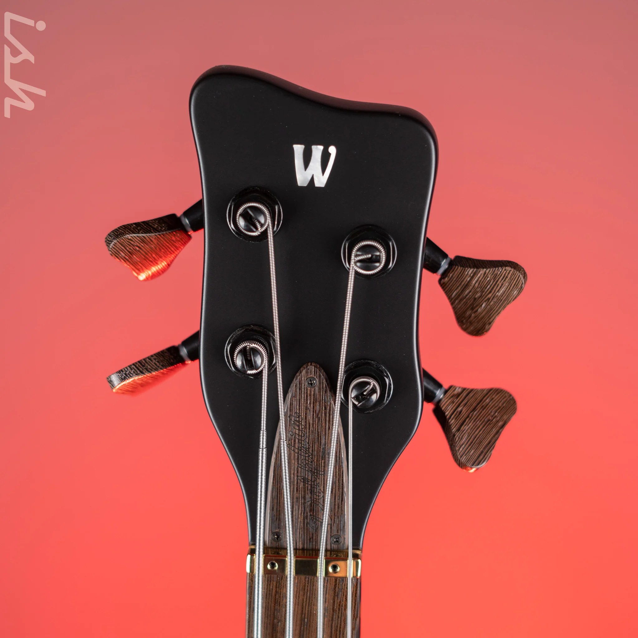 Ish x Warwick Dolphin SN TCS Custom Shop Endangered Species 4-String Bass Black Satin Wenge Fretboard - Image 5