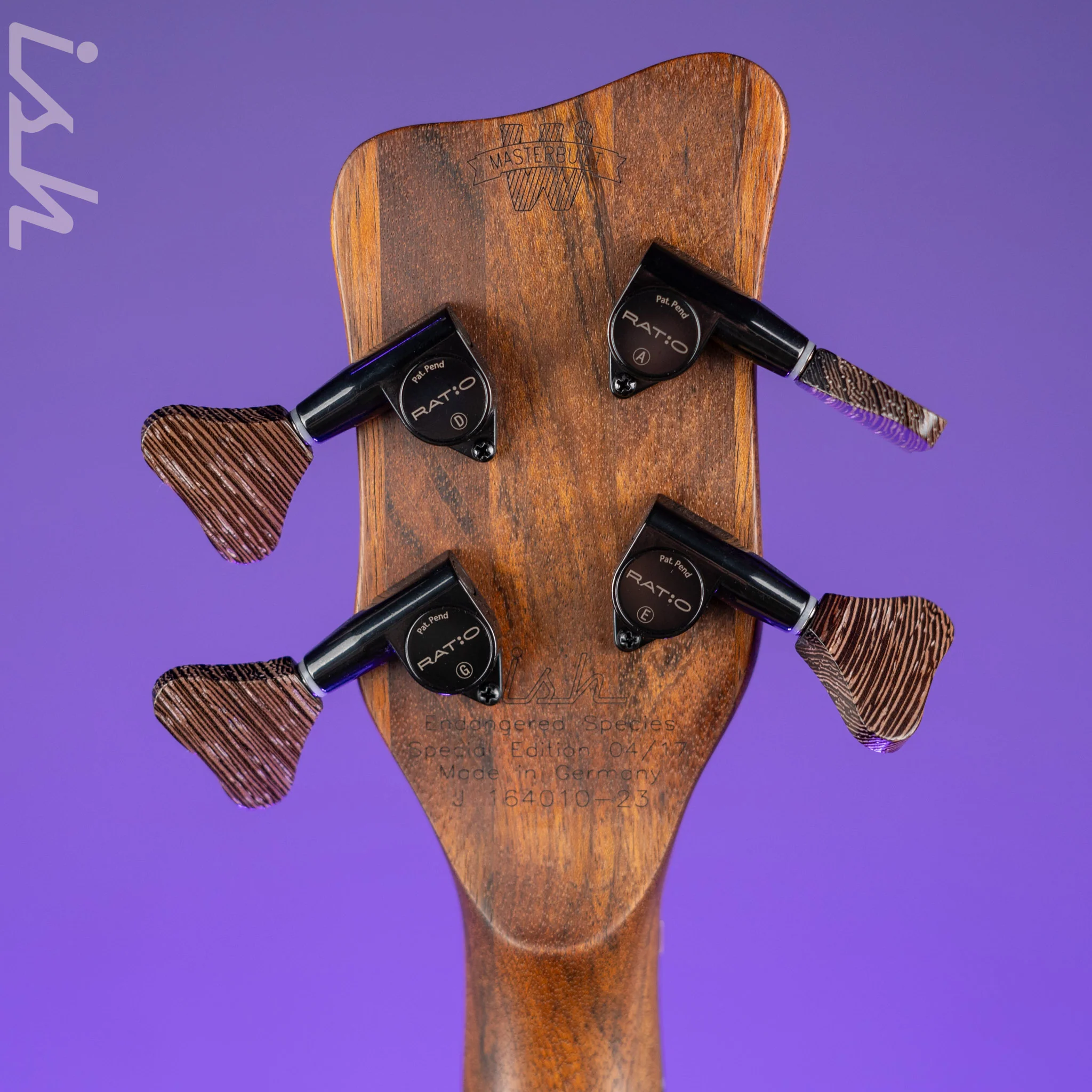 Ish x Warwick Dolphin SN TCS Custom Shop Endangered Species 4-String Bass Wenge Fretboard - Image 10