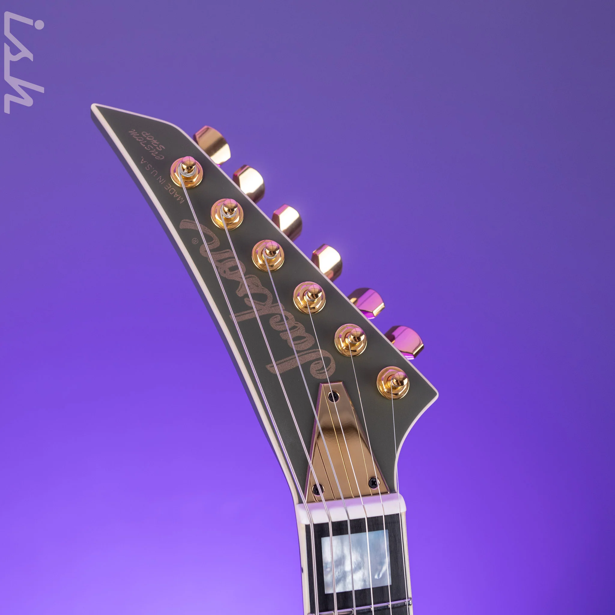 Jackson Custom Shop King V Olive Drab Gold Hardware - Image 6