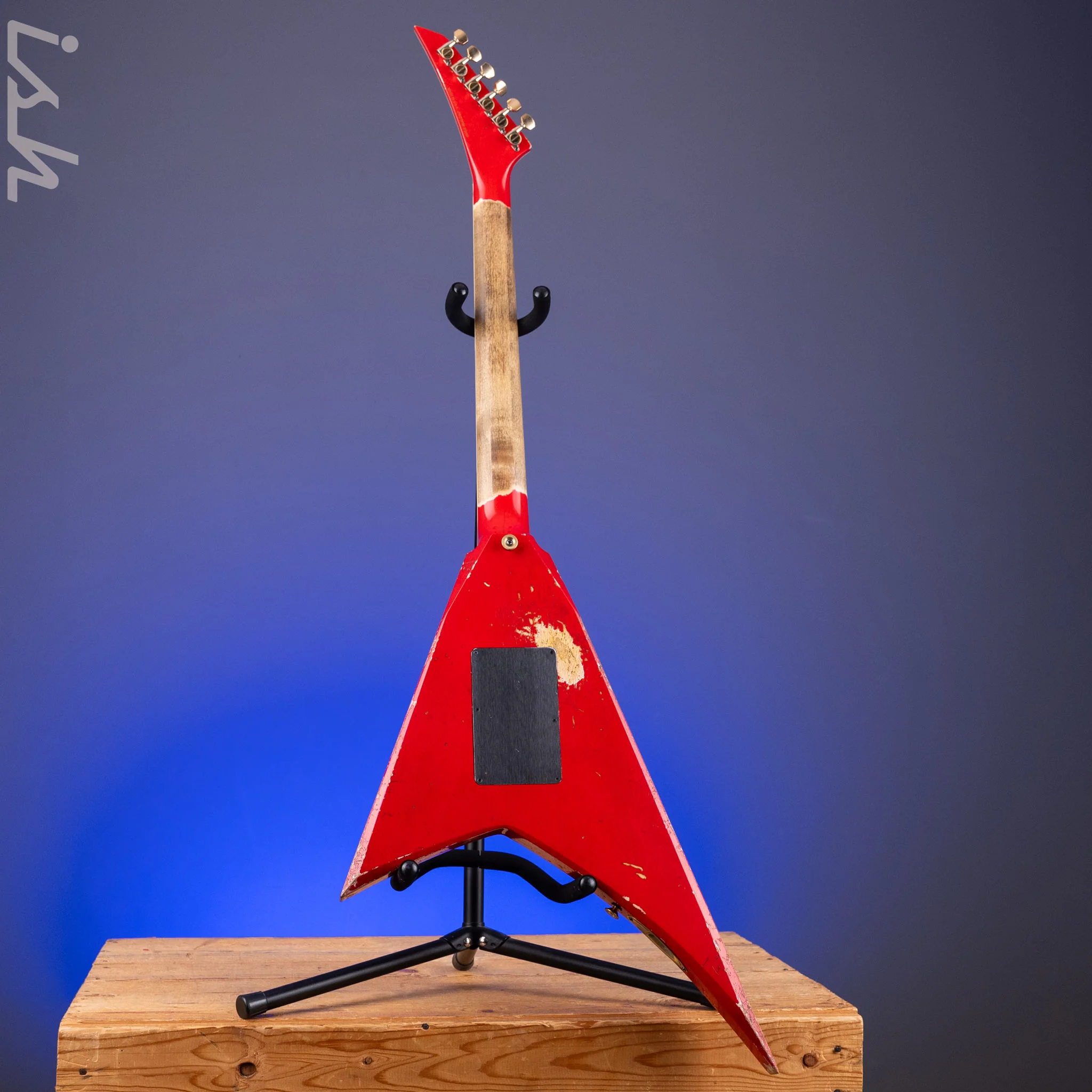 Jackson Custom Shop USA Randy Rhoads Ferrari Red Black Pinstripes Relic - Image 9