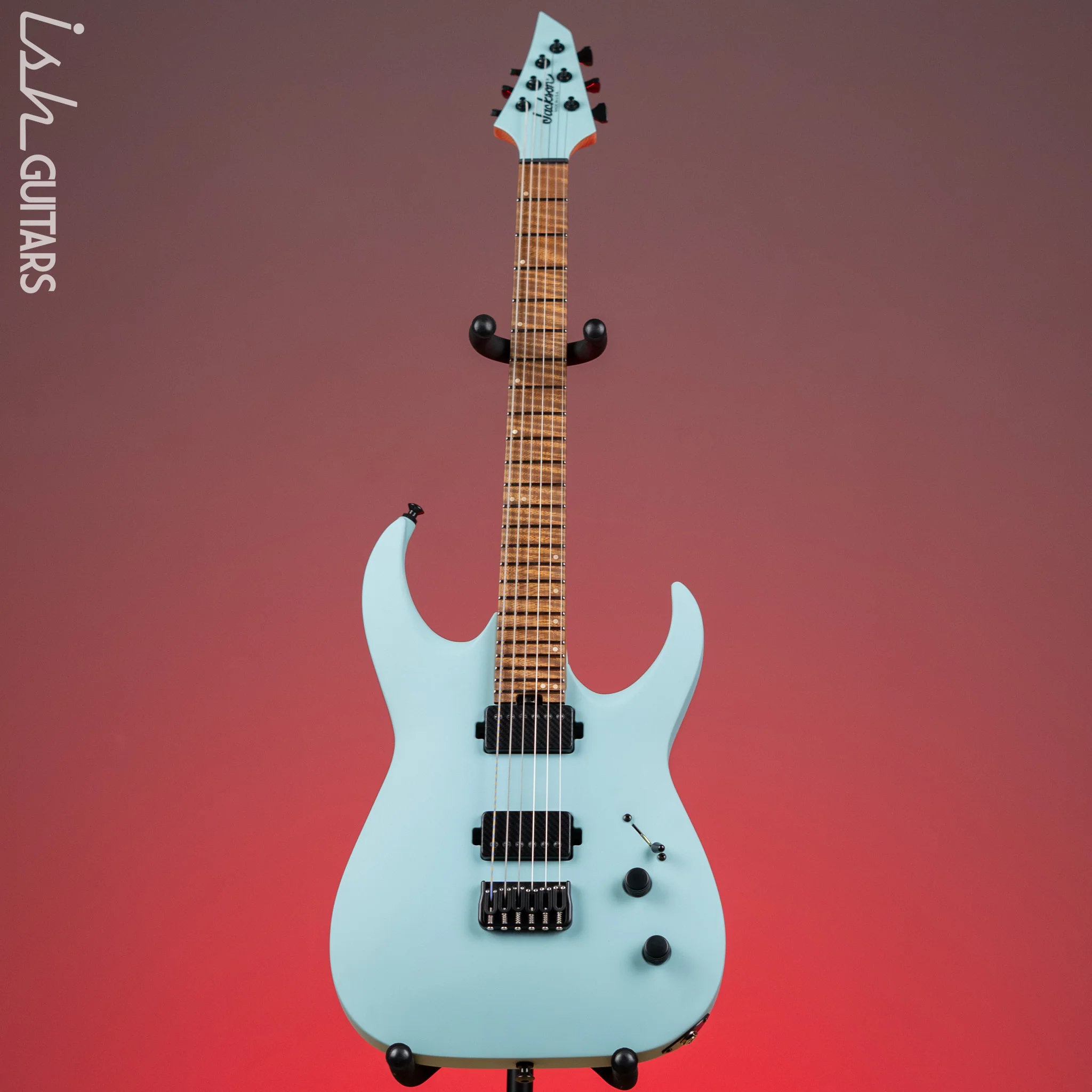 Jackson USA Series Misha Mansoor Signature Juggernaut HT6 Satin Daphne Blue Demo - Image 2
