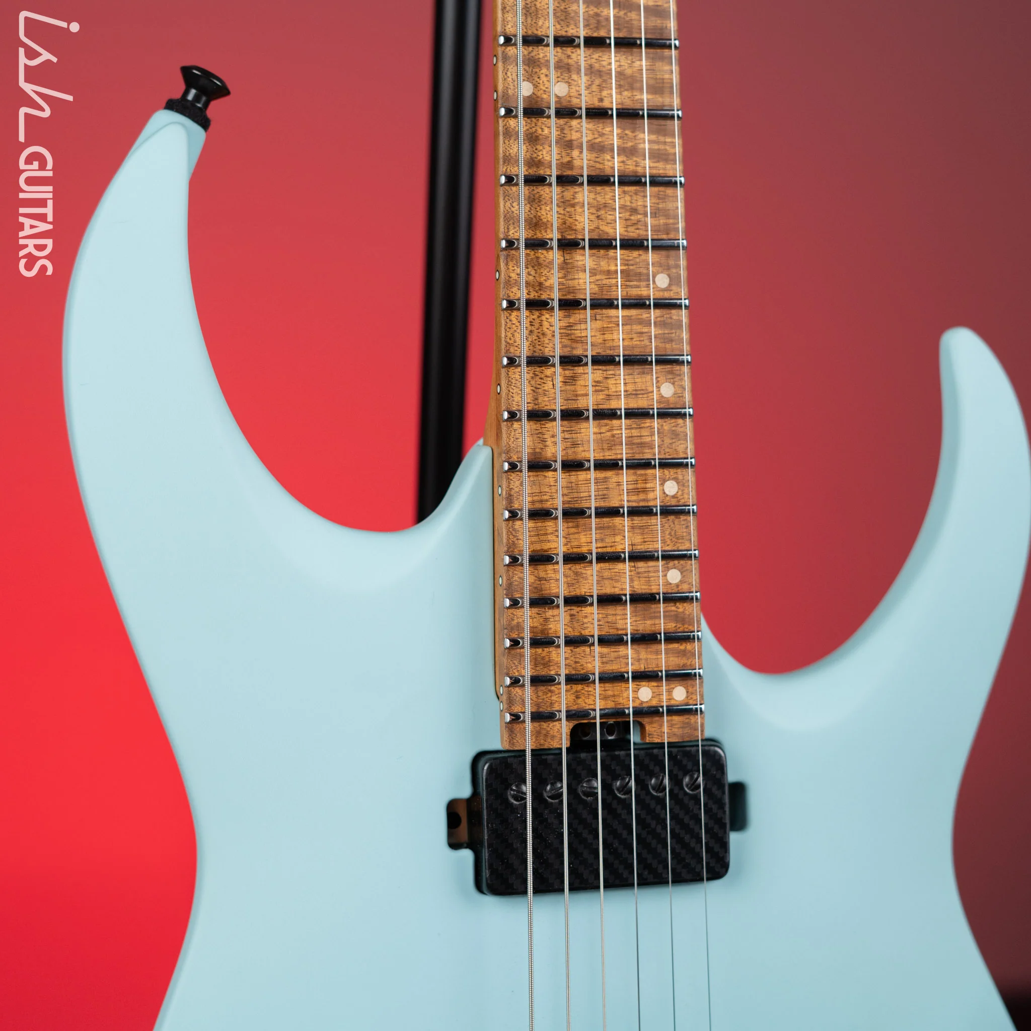 Jackson USA Series Misha Mansoor Signature Juggernaut HT6 Satin Daphne Blue Demo - Image 3