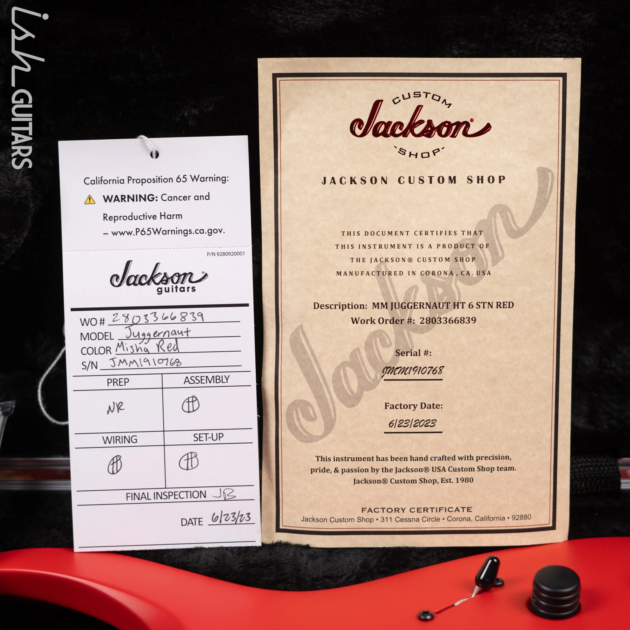 Jackson USA Series Misha Mansoor Signature Juggernaut HT6 Satin Red Demo - Image 14