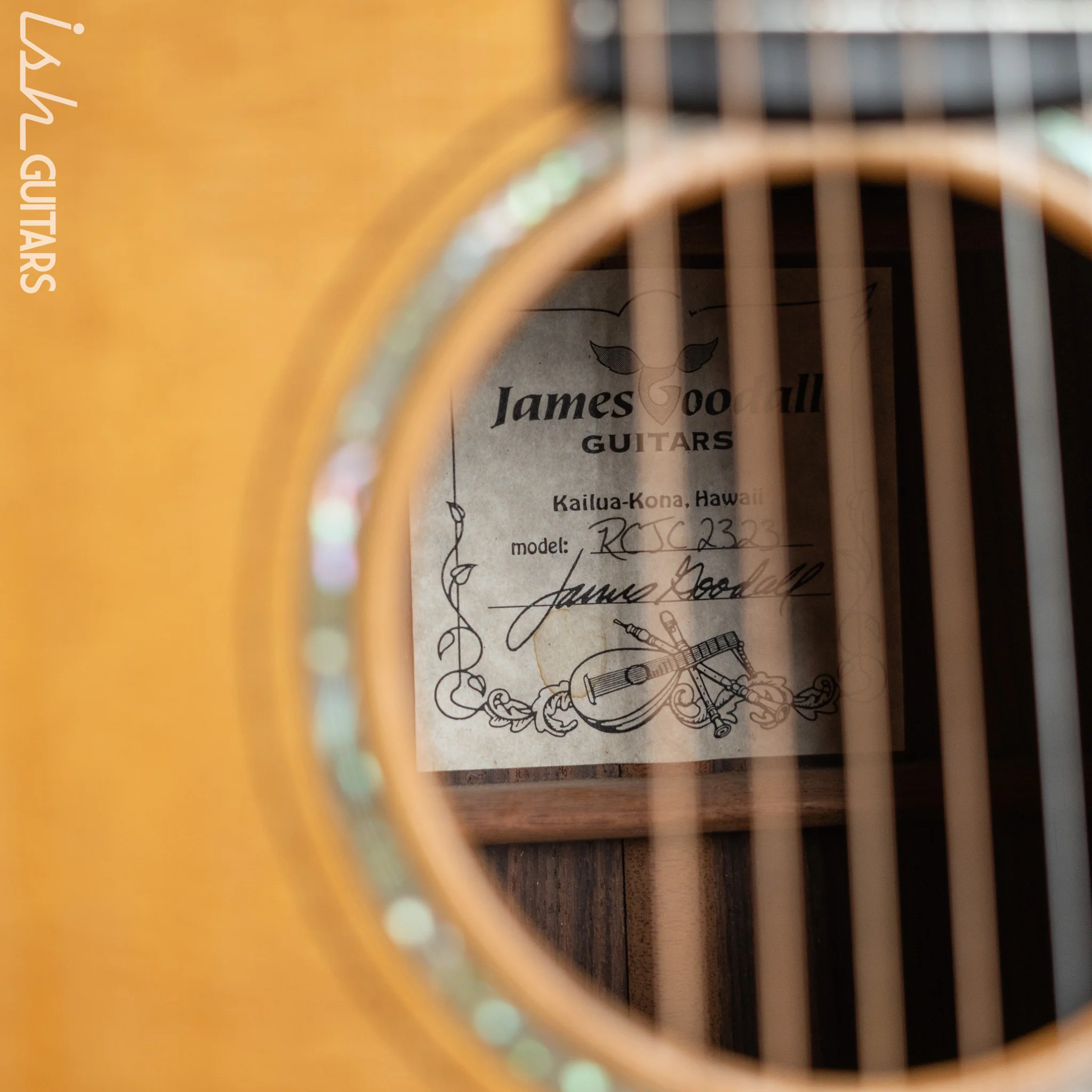 2001 James Goodall RCJC2323 Concert Jumbo Acoustic Guitar Natural - Image 22