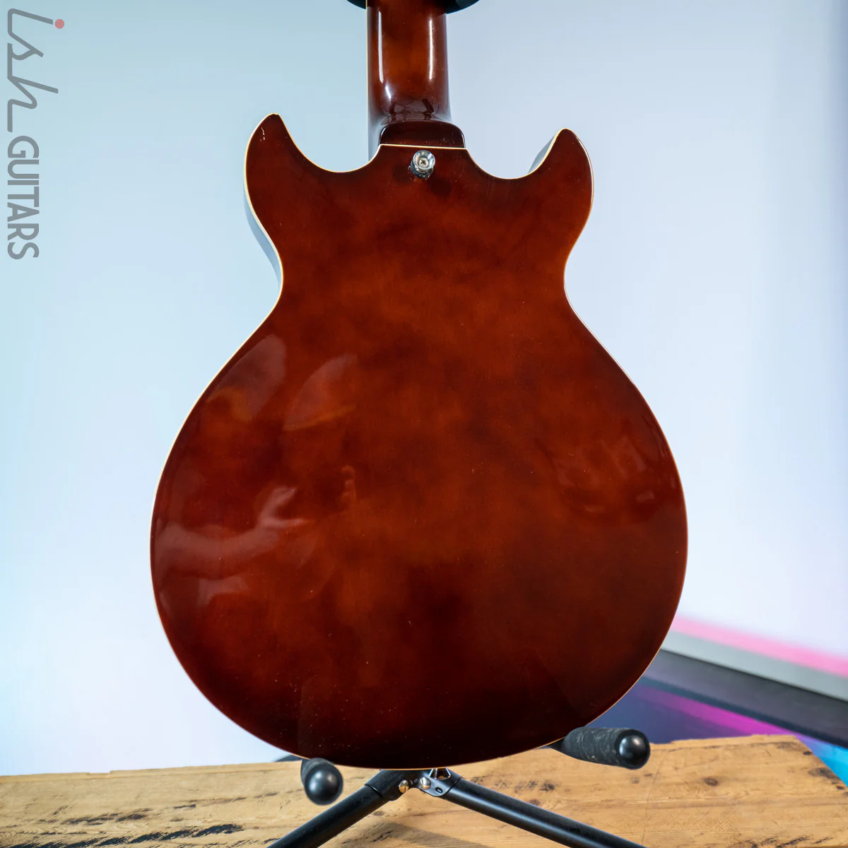 Jay Turser Semi-Hollow Bass Sunburst - Image 13