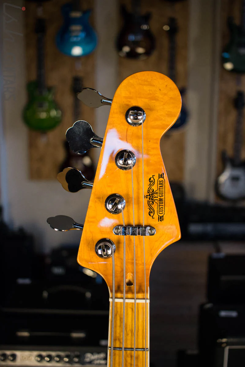 JEB Custom Guitars Jazz Bass Bound Maple Neck w/ Block Inlays - Image 5