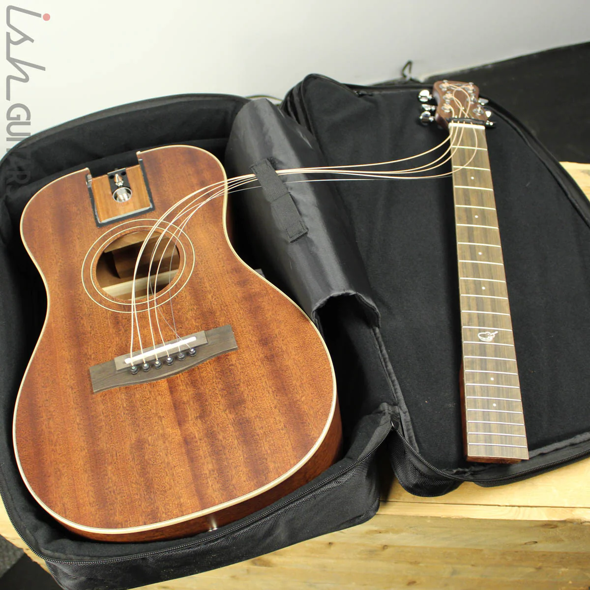 Journey Instruments OF310 Overhead Mahogany Sapele Acoustic Travel Guitar - Image 2