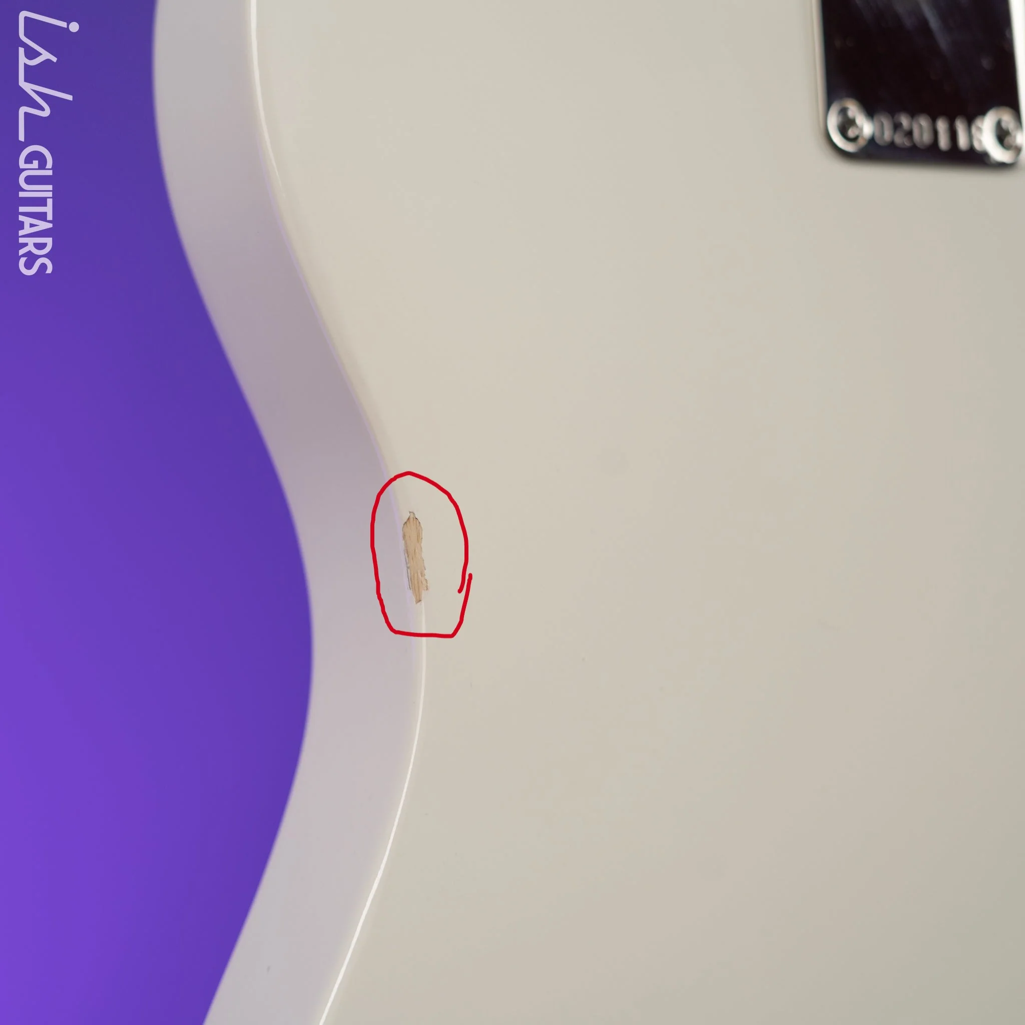 K-Line Truxton Left Handed Guitar White - Image 15