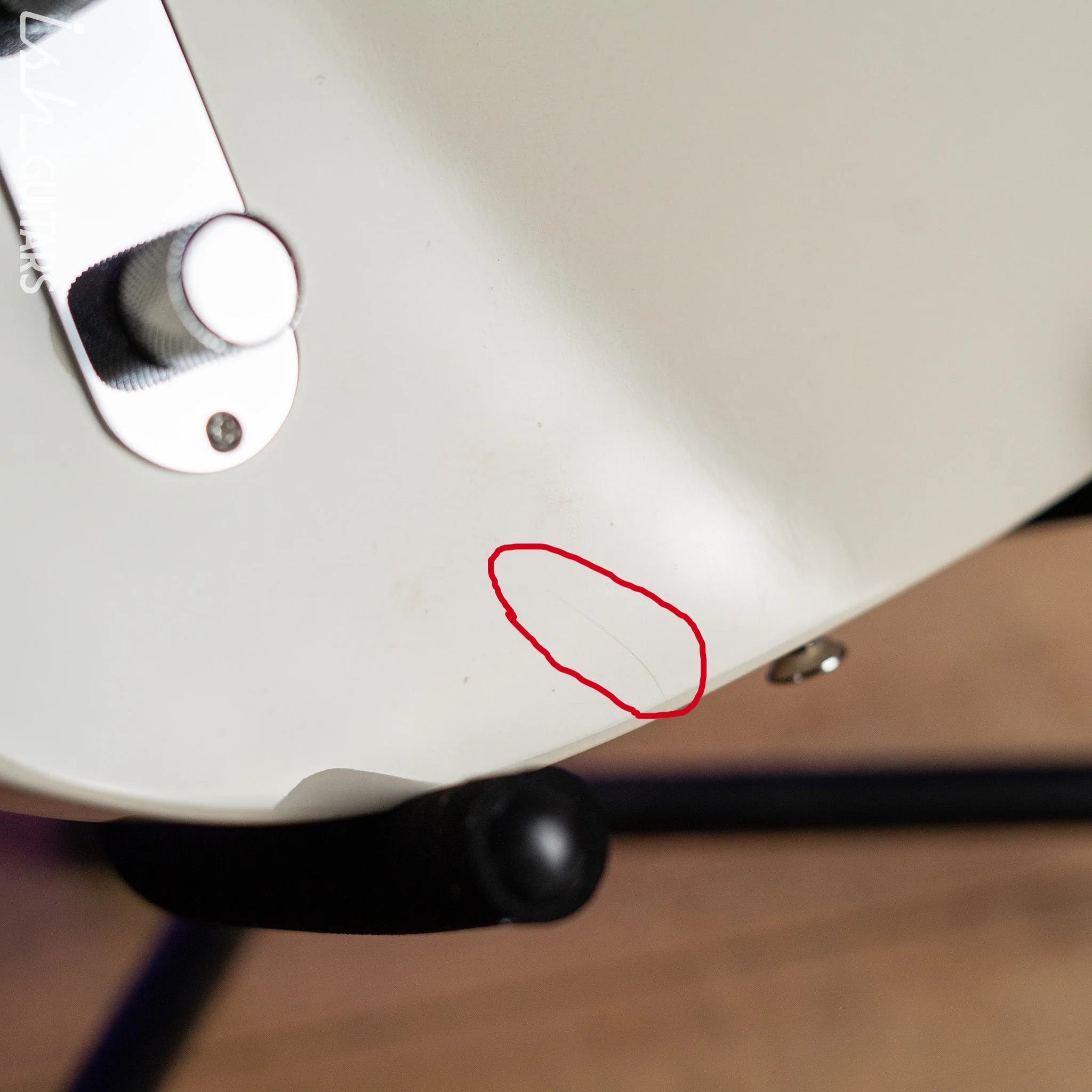 K-Line Truxton Left Handed Guitar White - Image 5