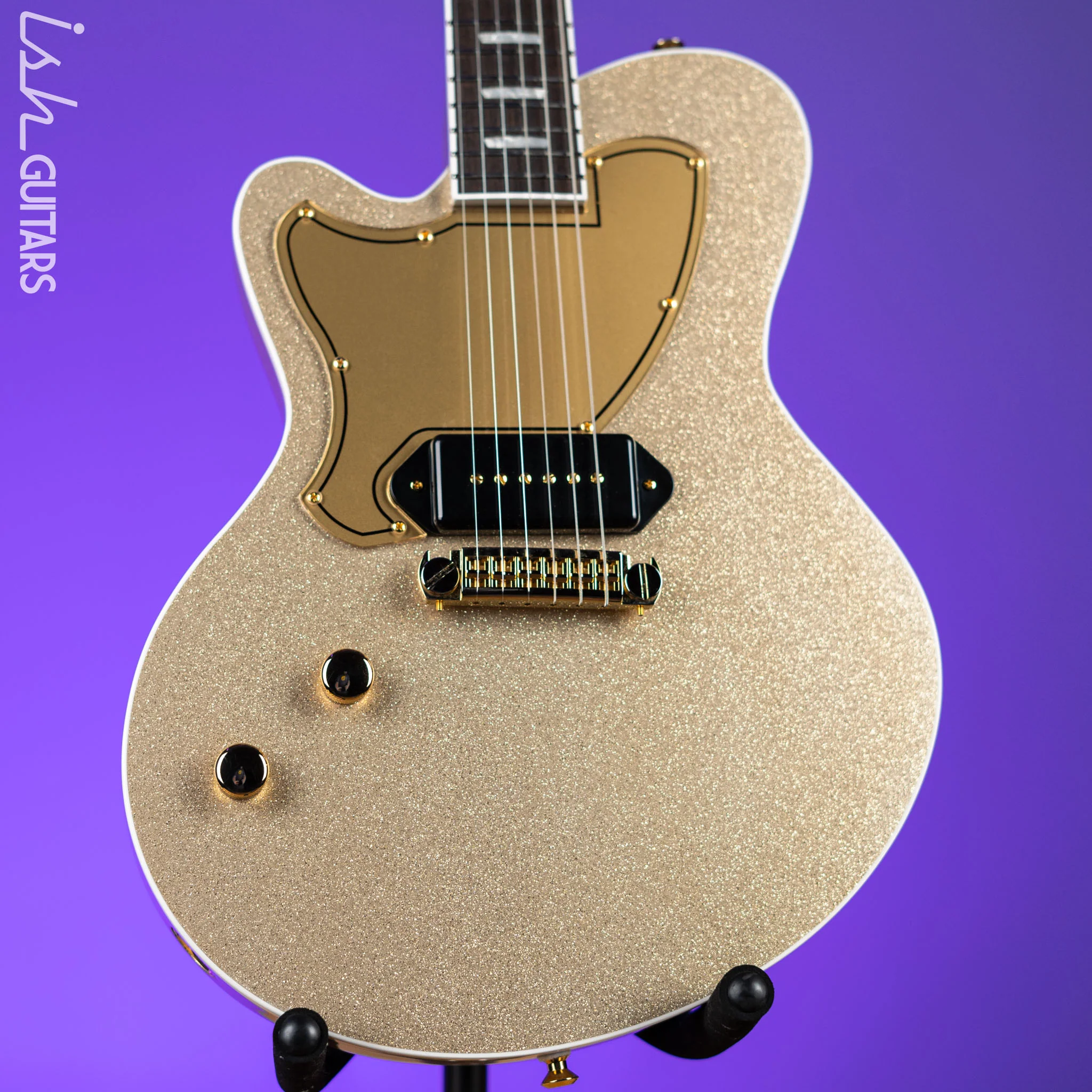 Kauer Starliner Left Handed Guitar Gold Sparkle