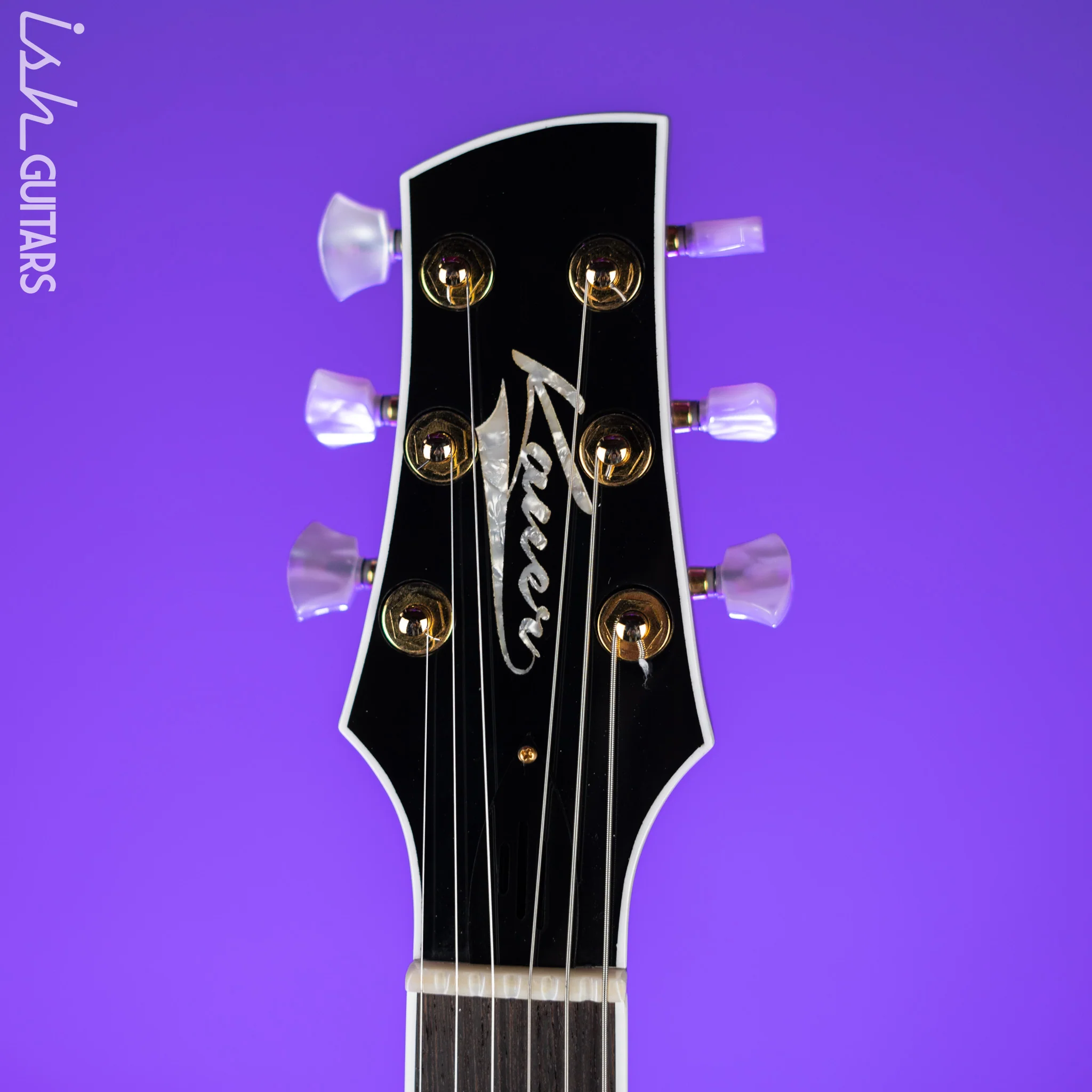 Kauer Starliner Left Handed Guitar Gold Sparkle - Image 5
