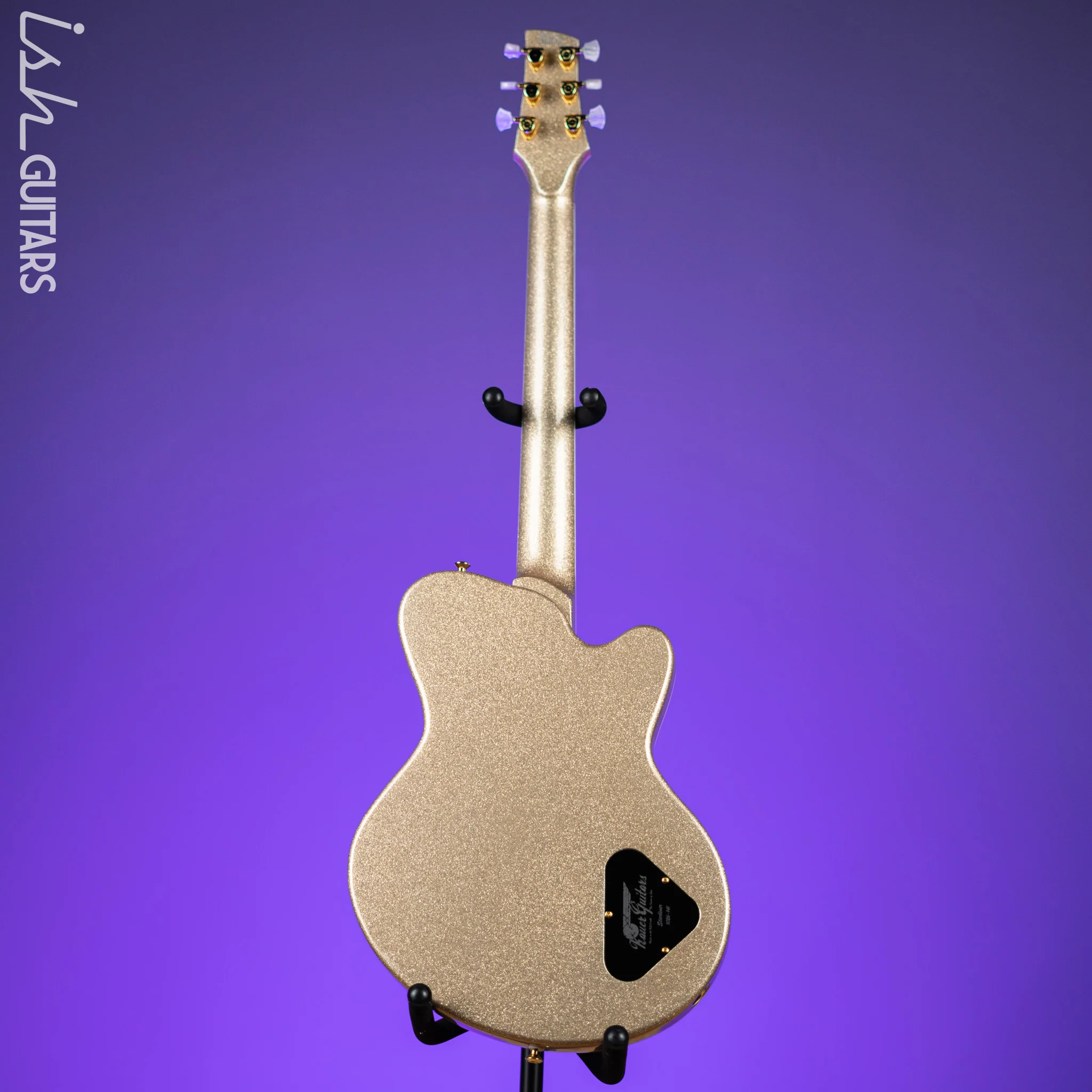 Kauer Starliner Left Handed Guitar Gold Sparkle - Image 7