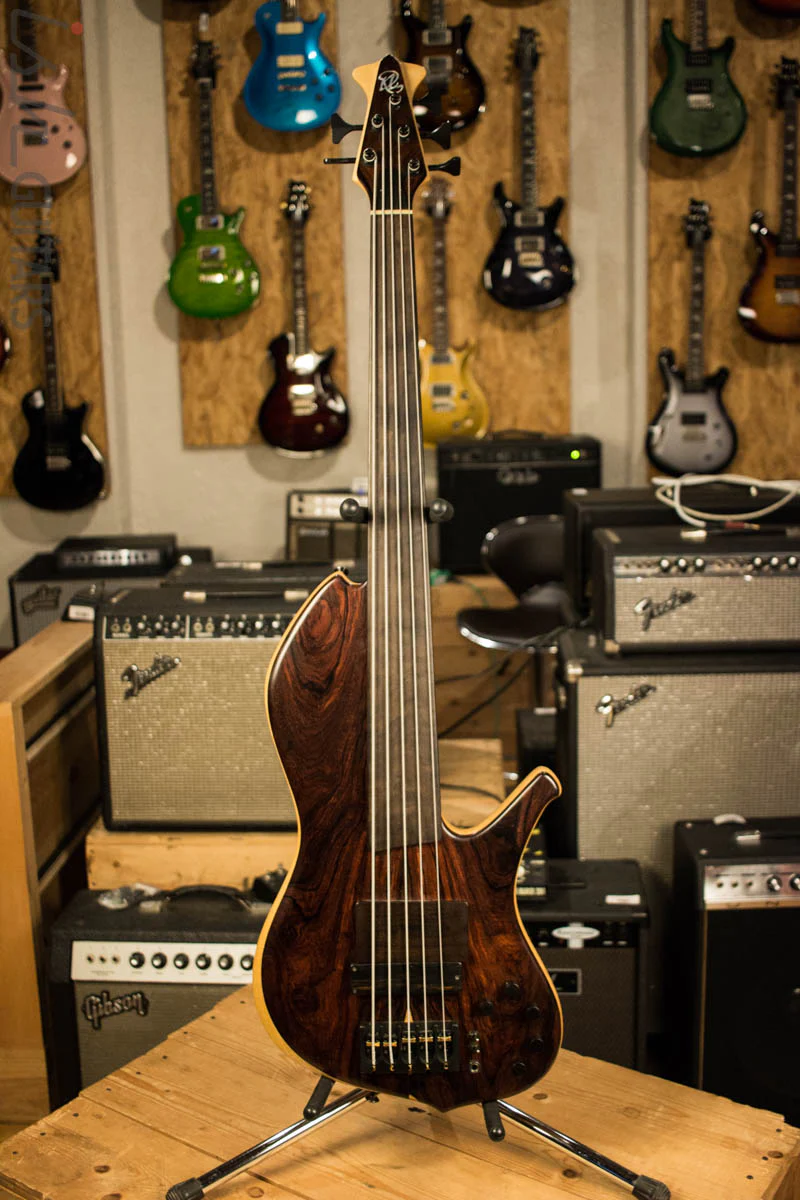 Ken Lawrence Brase 5 Fretless Cocobolo Piezo - Image 3