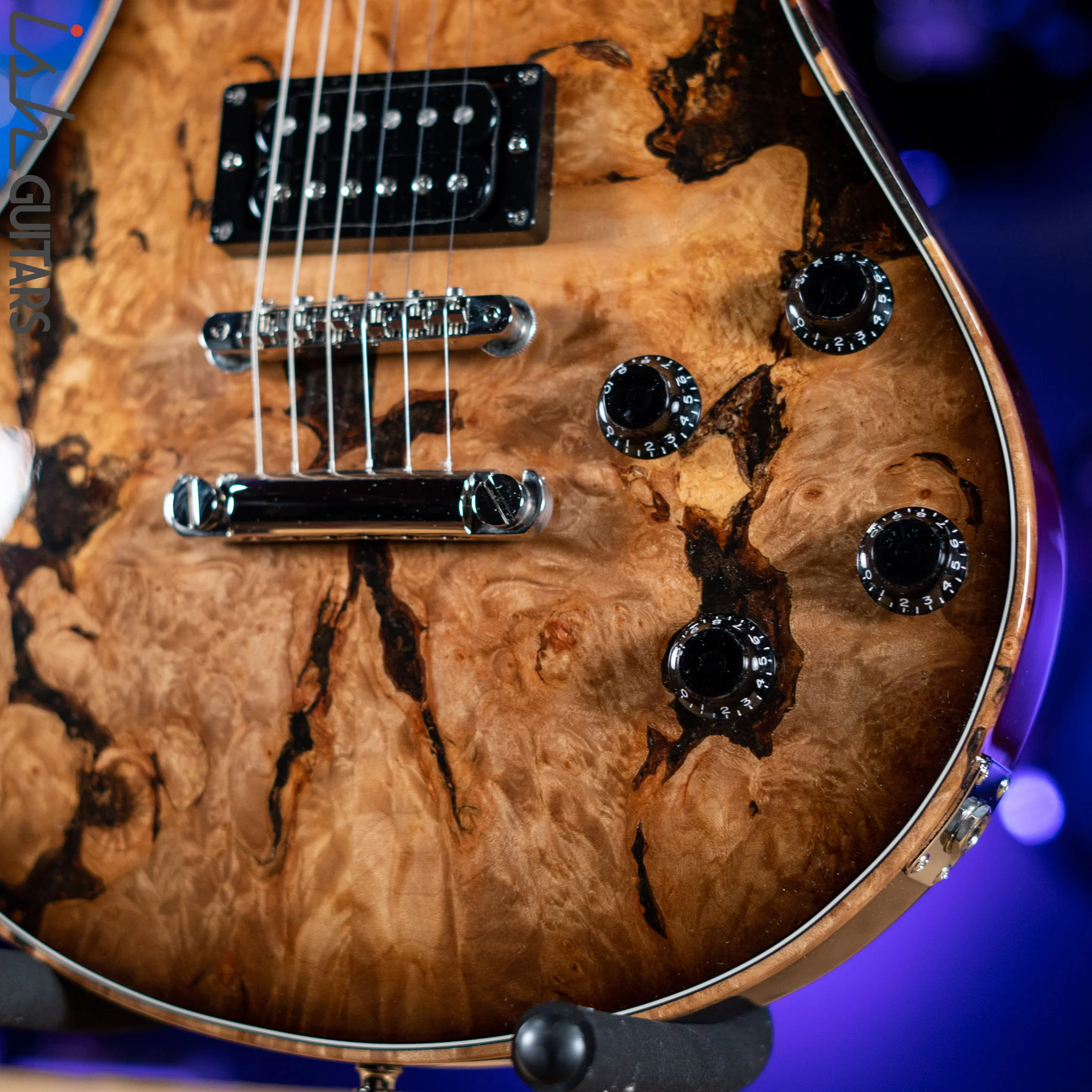 Knaggs SSC Steve Stevens Natural Black Burst Burl Maple - Image 4