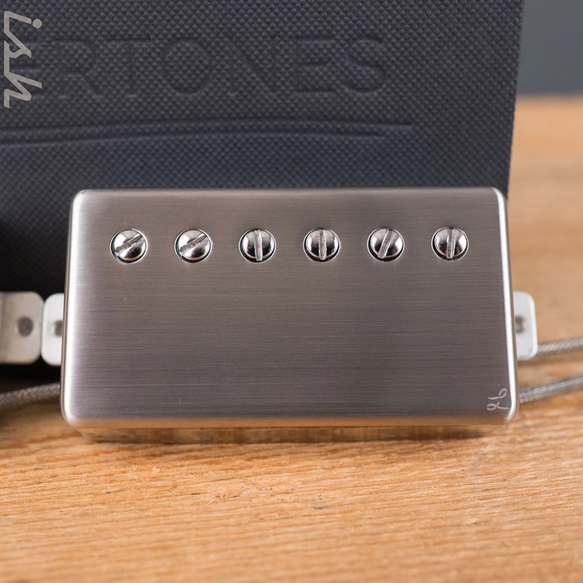 Lambertones "The Grinder" Humbucker 2 Wire Set Brushed Nickel - Image 2