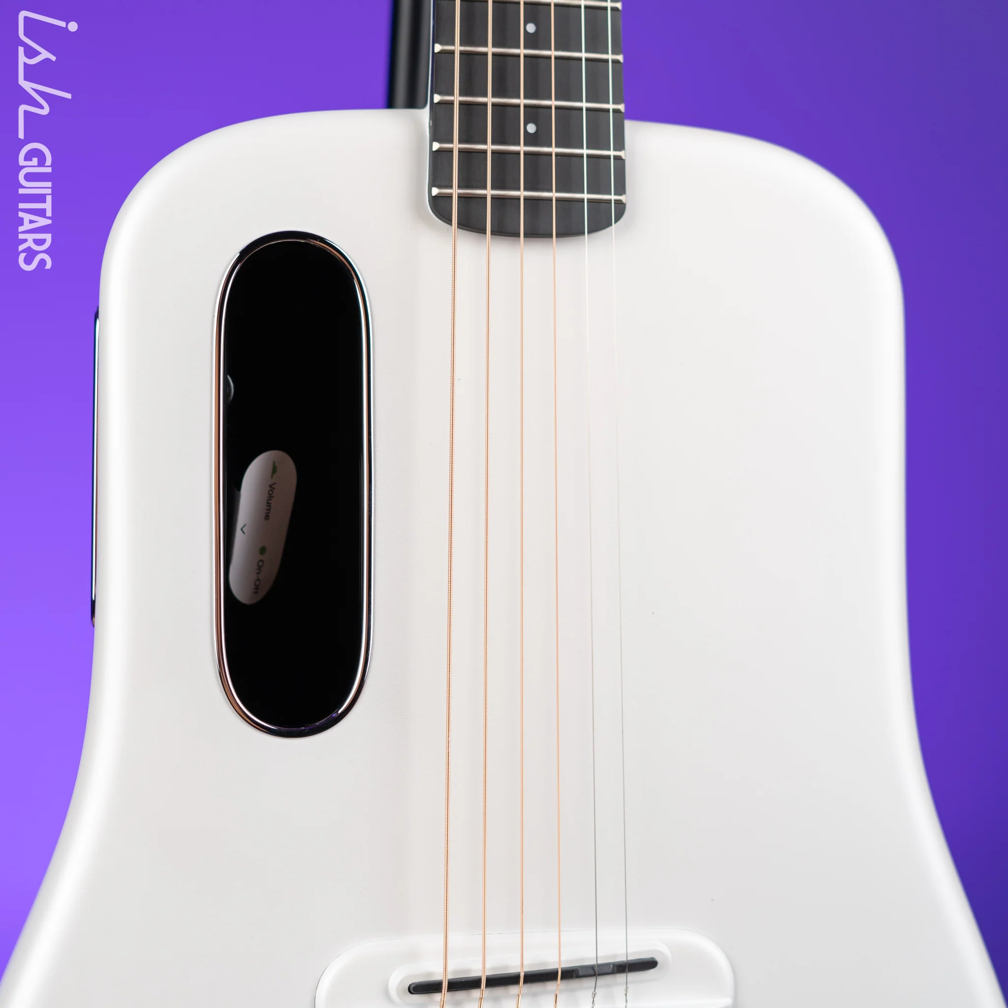 Lava Music LAVA ME 4 Carbon 36" Smart Acoustic-Electric Guitar White (w/ Airflow Bag) - Image 3
